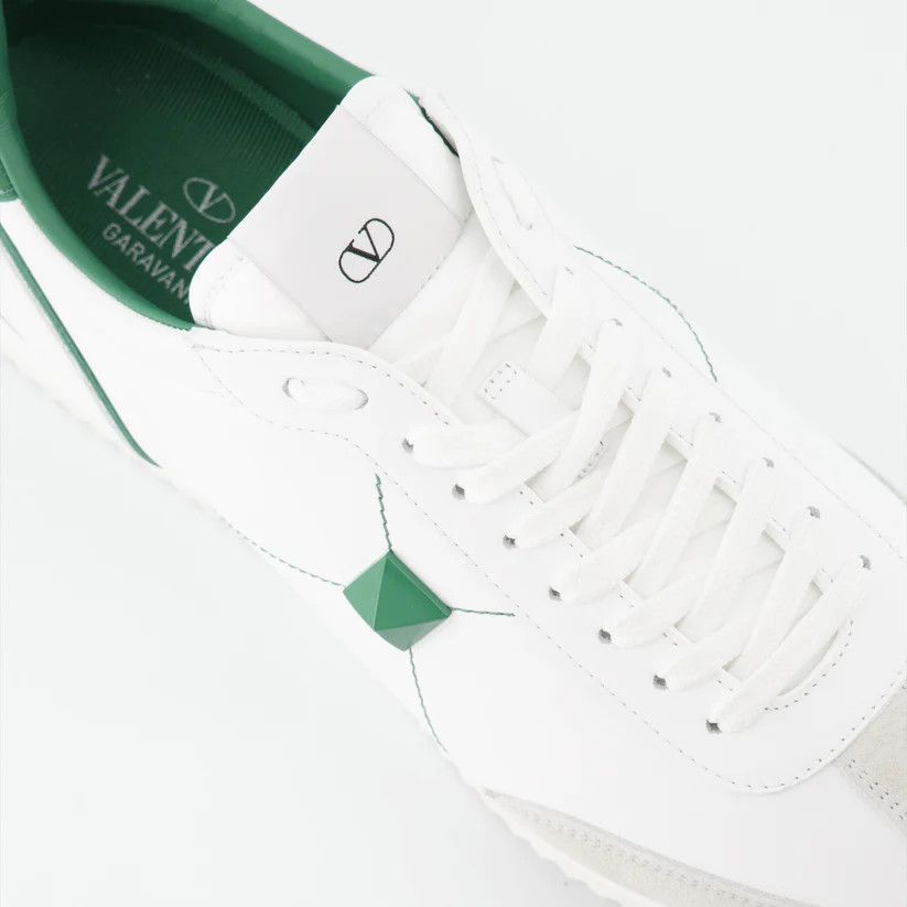 Valentino o1y0525 Low-Top Sneakers in White/Green Size US 6 / EU 39 - 3 Thumbnail