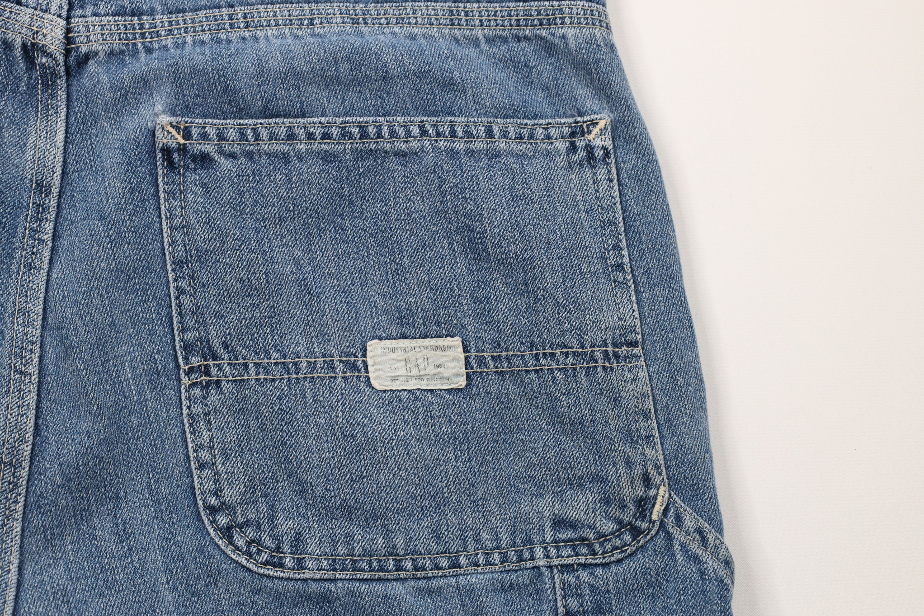 Gap Vintage 90s Gap Carpenter Denim Jean Shorts Blue Cotton Size US 34 / EU 50 - 15 Thumbnail