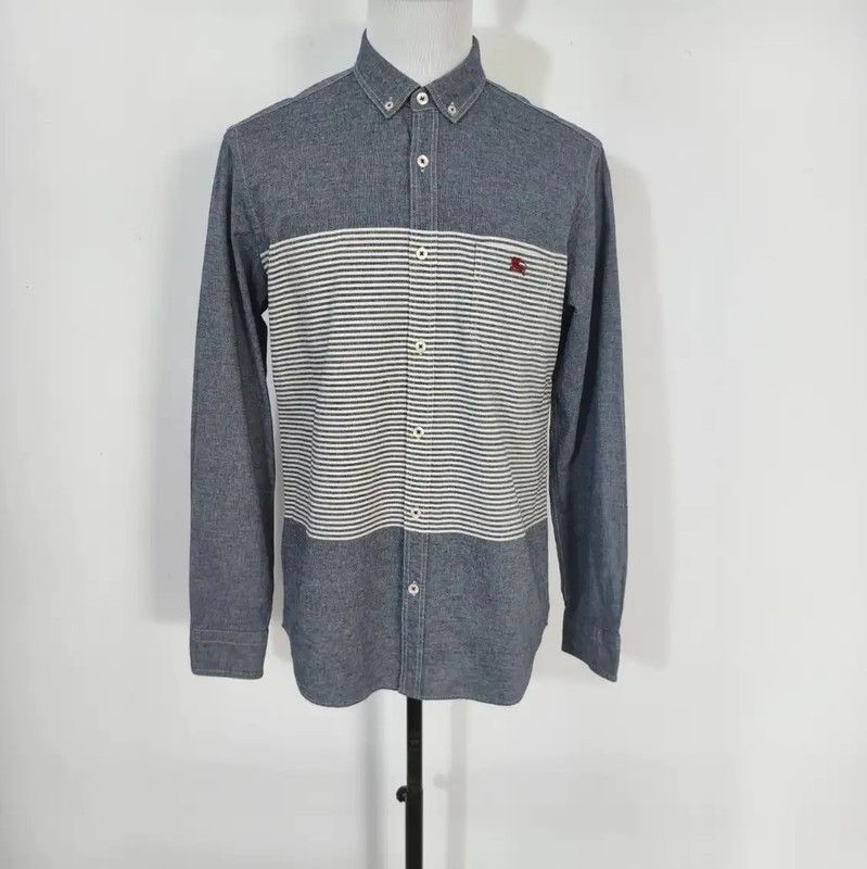 Burberry Men's Long Sleeve Color Block Shirt