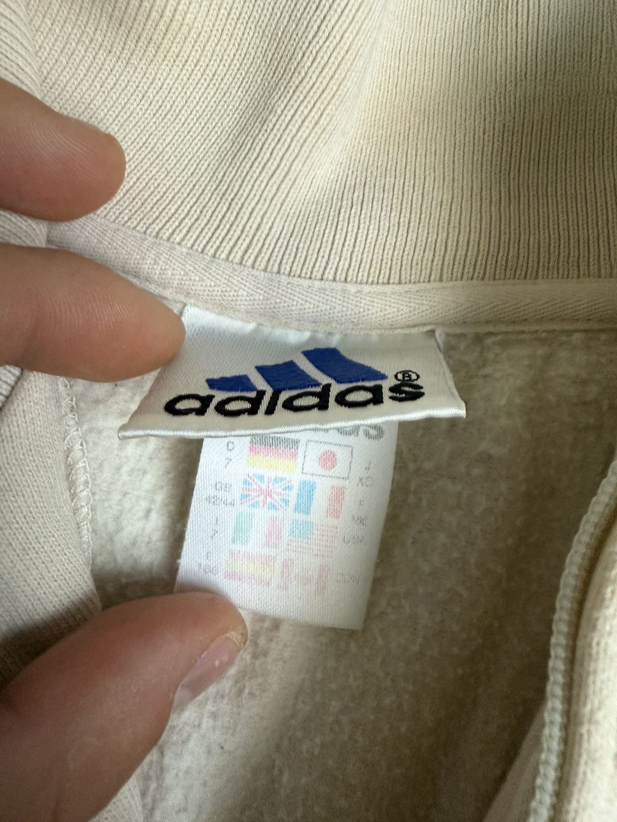 Adidas × Vintage Vintage adidas 1/4 zip up sweater cotton shirt sweater 90’s Size US L / EU 52-54 / 3 - 3 Thumbnail