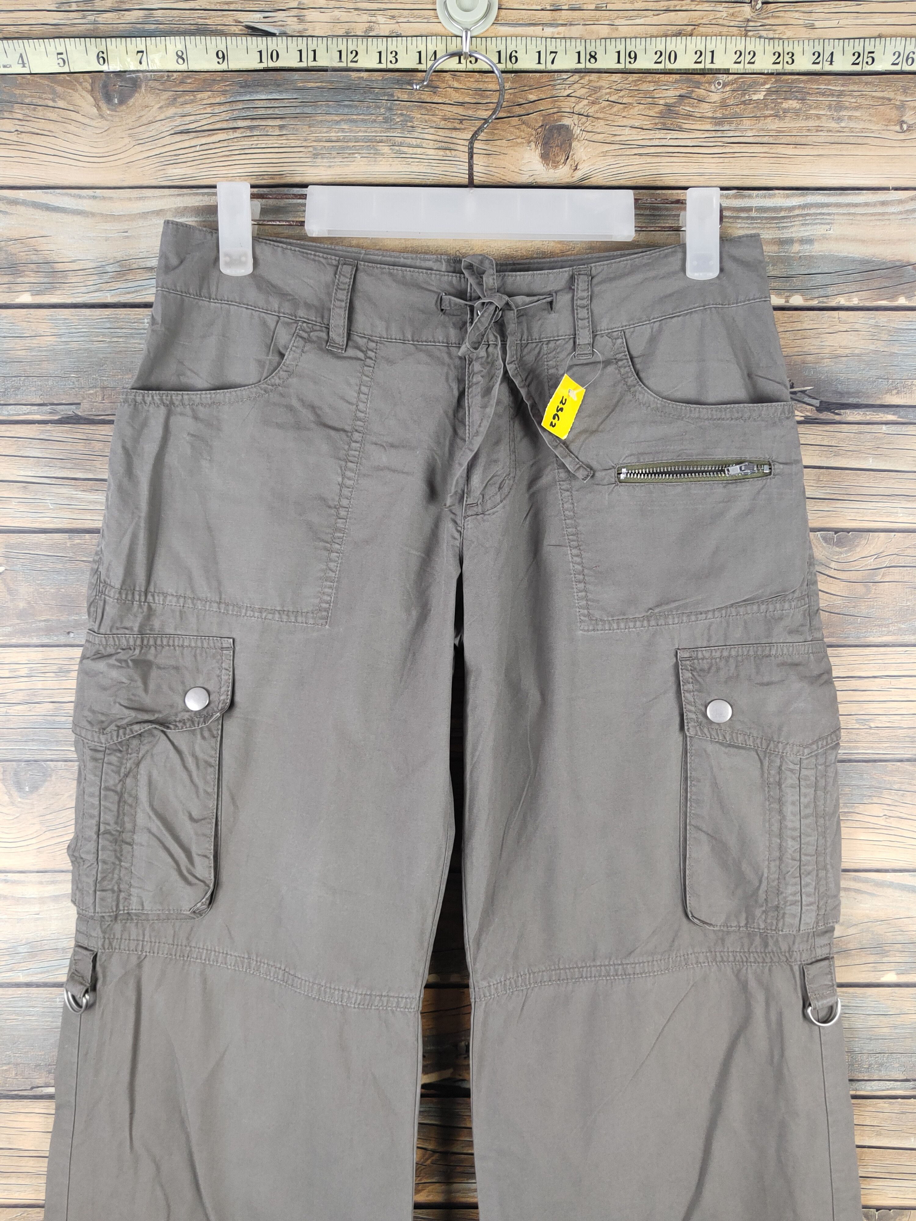 Japanese Brand DL Olive des Olive Olive Multipocket Cargo Pants #2362 Size 30" / US 8 / IT 44 - 2 Thumbnail