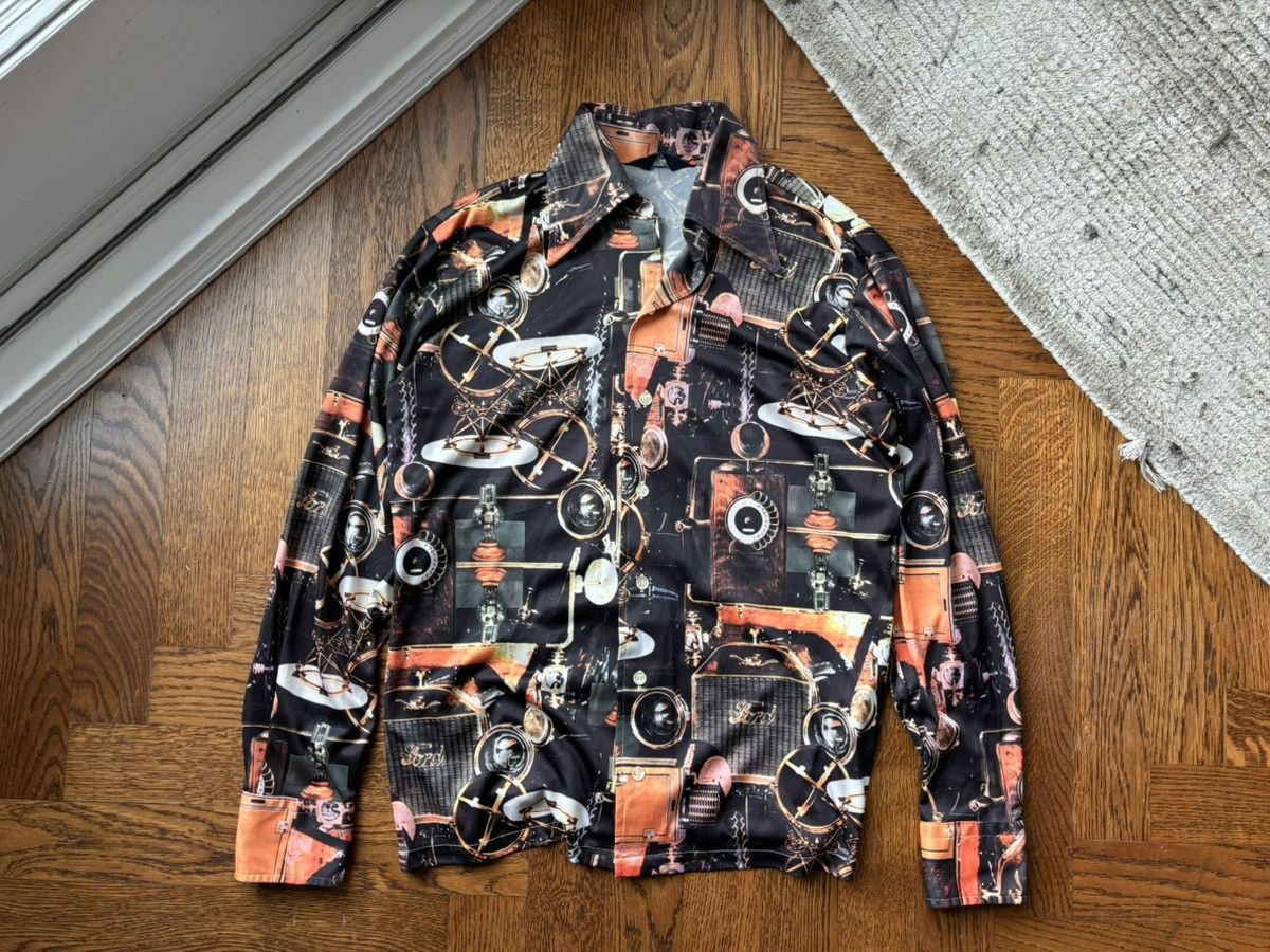 Japanese Brand × Other × Vintage 1970s Vintage Polyester Disco Printed Shirt 70s Wild Weird Size US M / EU 48-50 / 2 - 7 Thumbnail