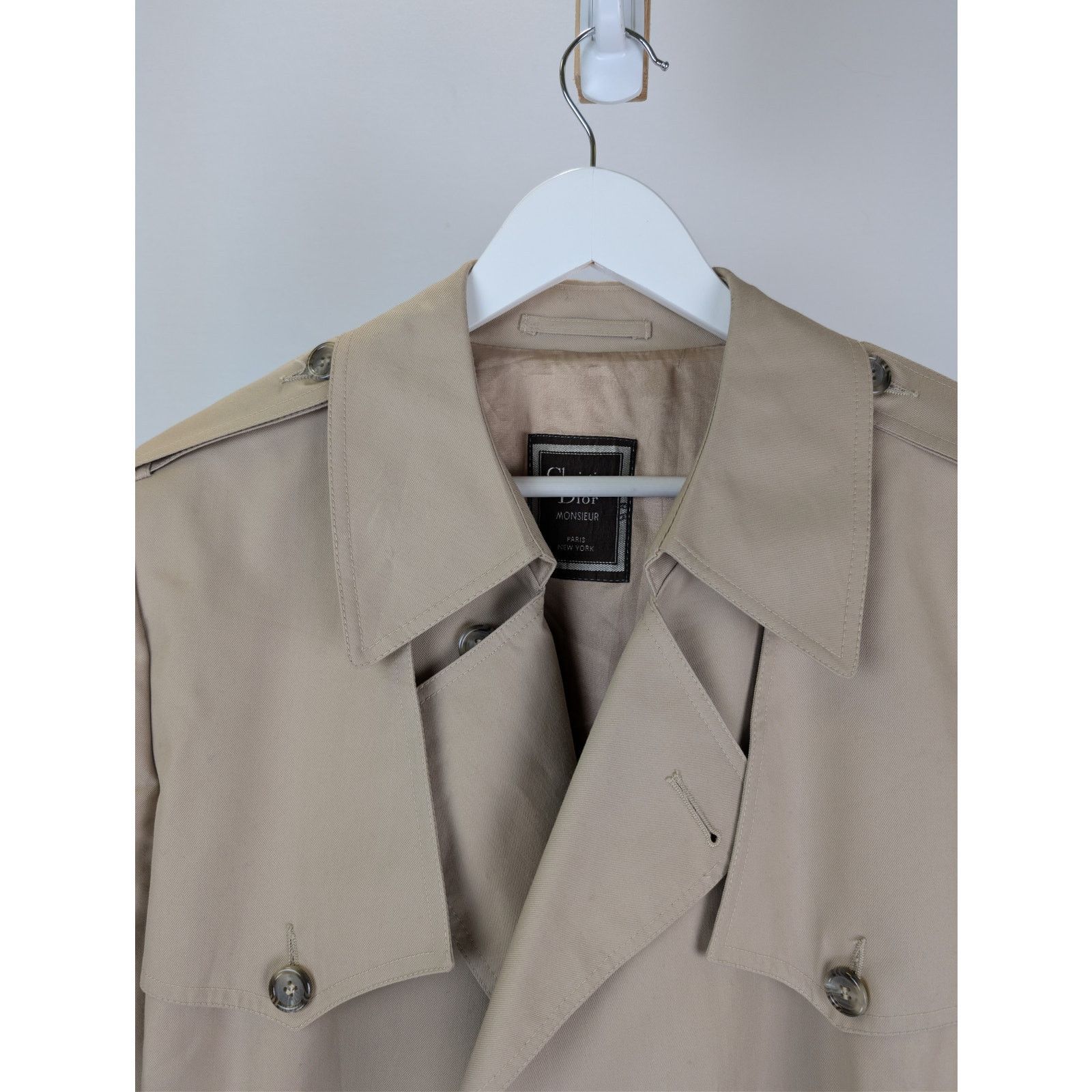 Dior o1rshd1 CC20 Long Trench Coat in Beige Size US L / EU 52-54 / 3 - 7 Thumbnail