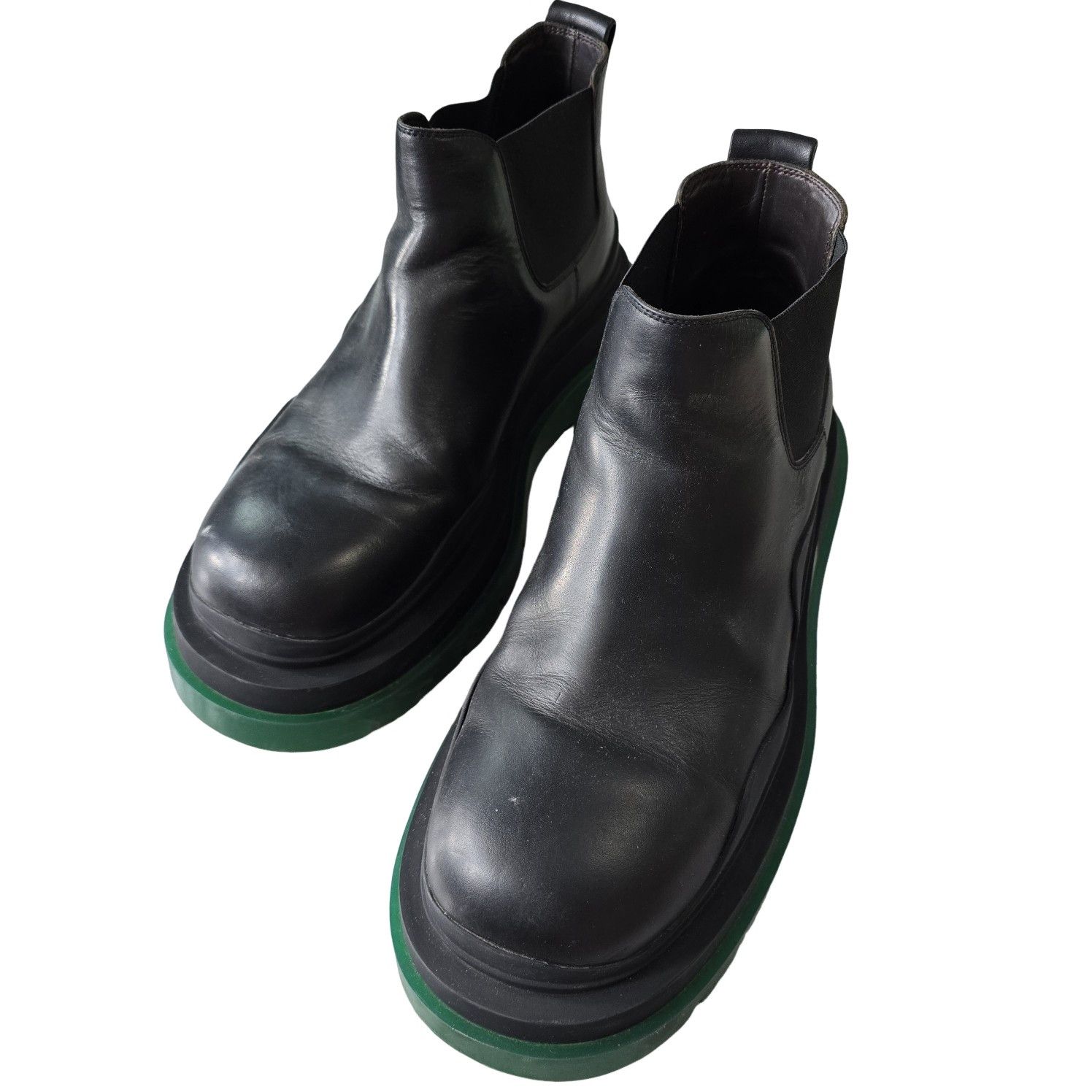 Bottega Veneta Green Sole Tire Chelsea Boots Size 43 display picture 2