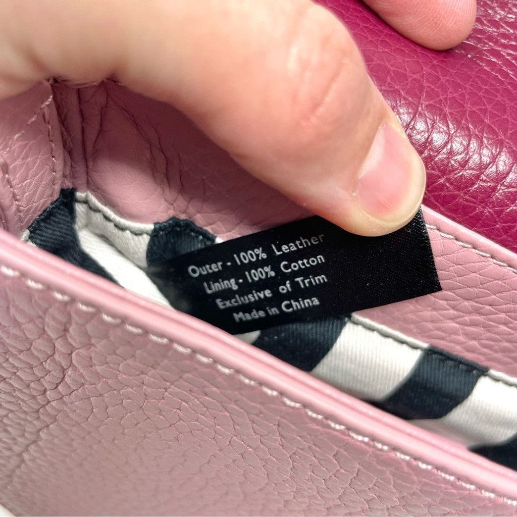Other Lulu Guinness Small Leather Colorblock Pink Lip Shoulder Bag Size ONE SIZE - 11 Thumbnail