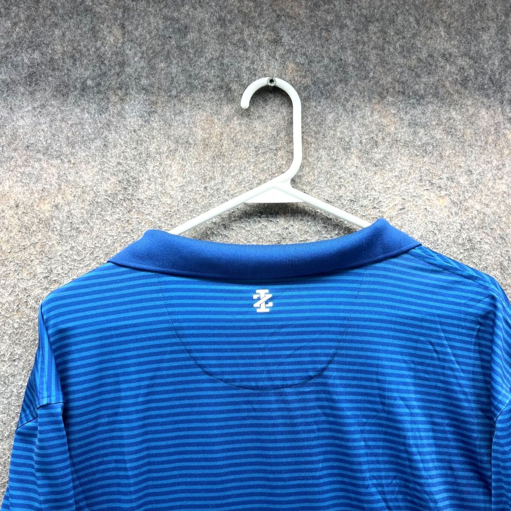 Izod IZOD Polo Shirt Mens XL Blue Striped Preppy Golf Polo Shirt Short Sleeve Regular Fit Size US XL / EU 56 / 4 - 2 Thumbnail