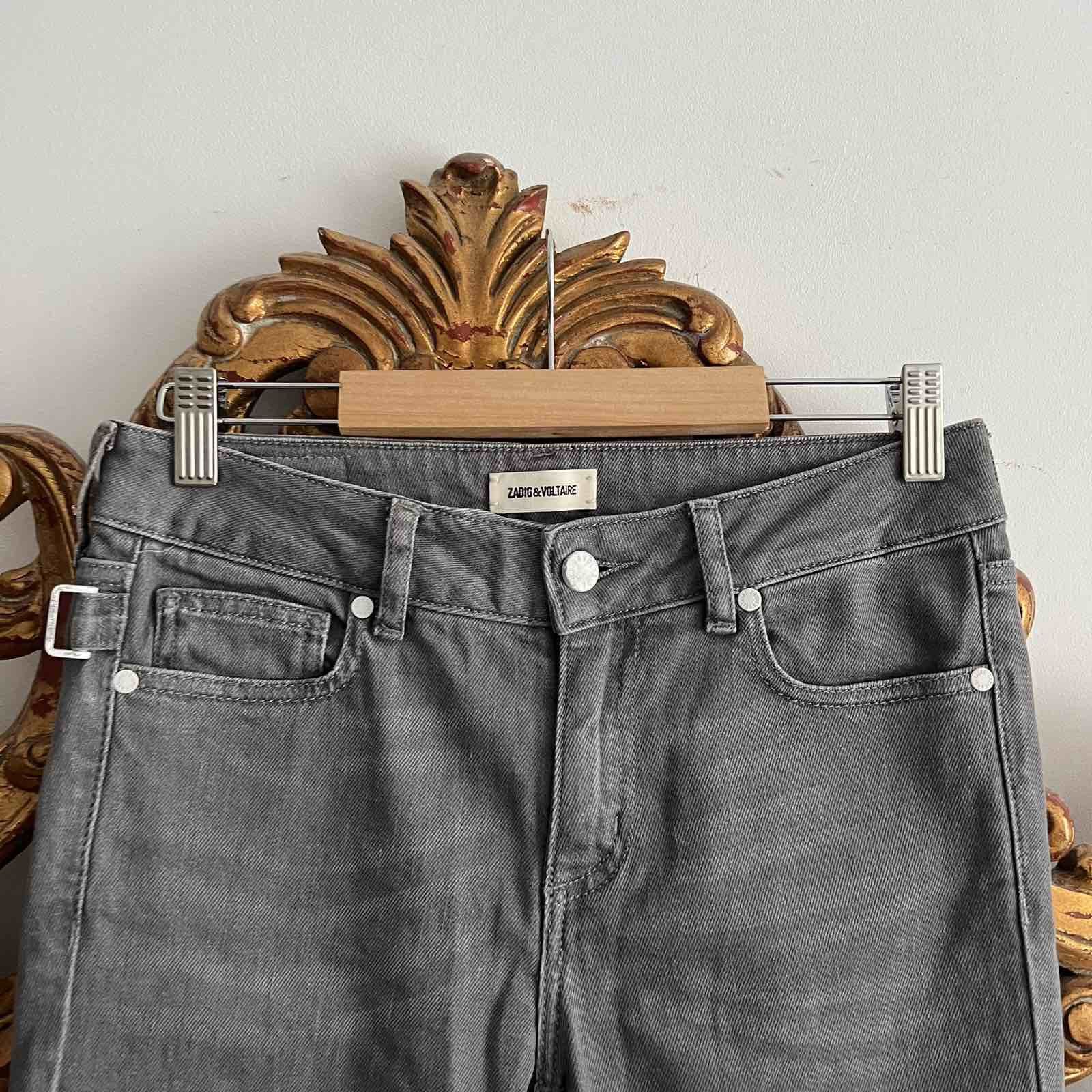 Zadig & Voltaire Zadig & Voltaire Design Slim Gray Denim Jeans Size 25" / US 0 / IT 36 - 3 Thumbnail