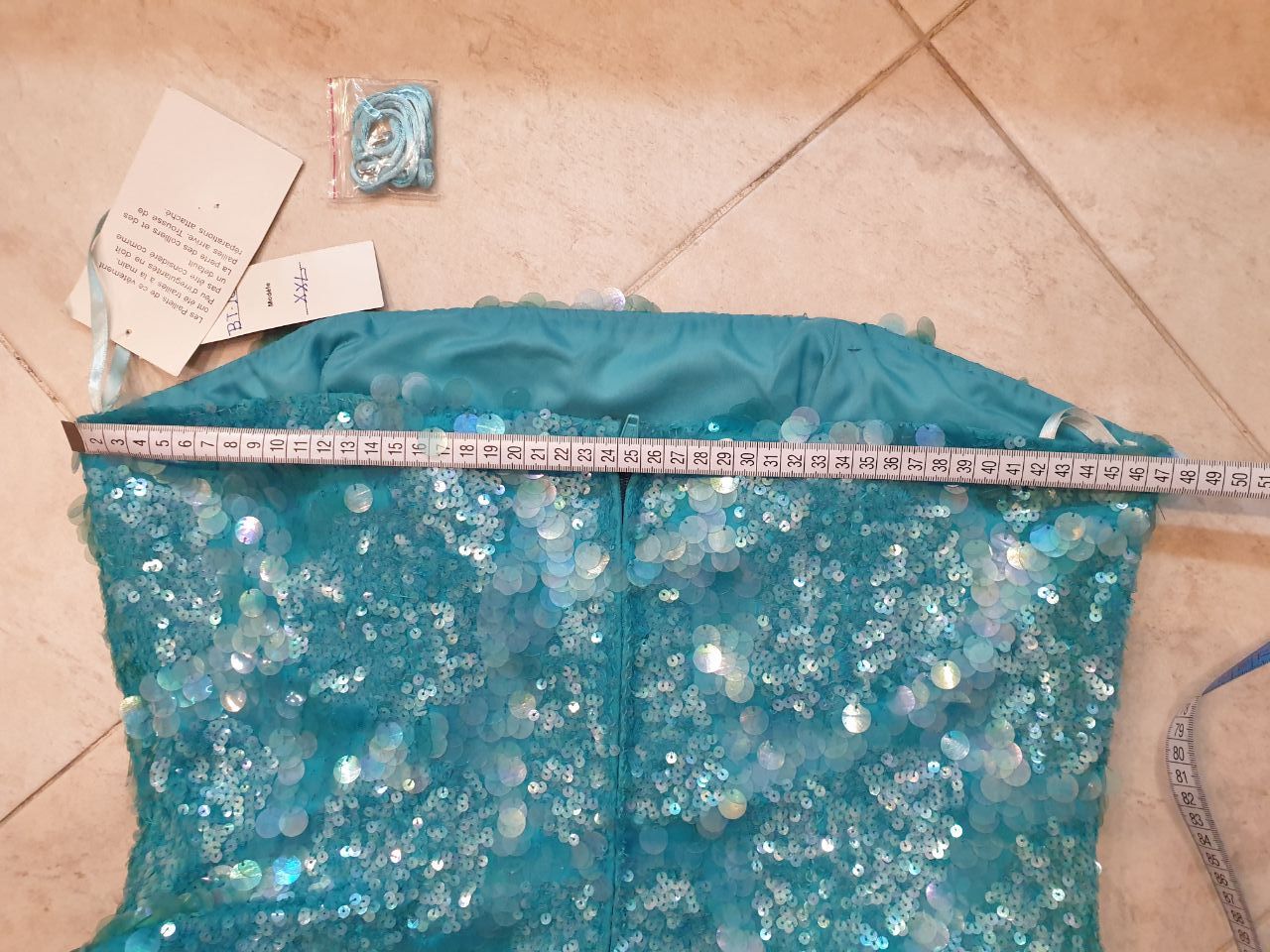 Other Sequin Corset Turquoise Sz M France Size M / US 6-8 / IT 42-44 - 4 Thumbnail