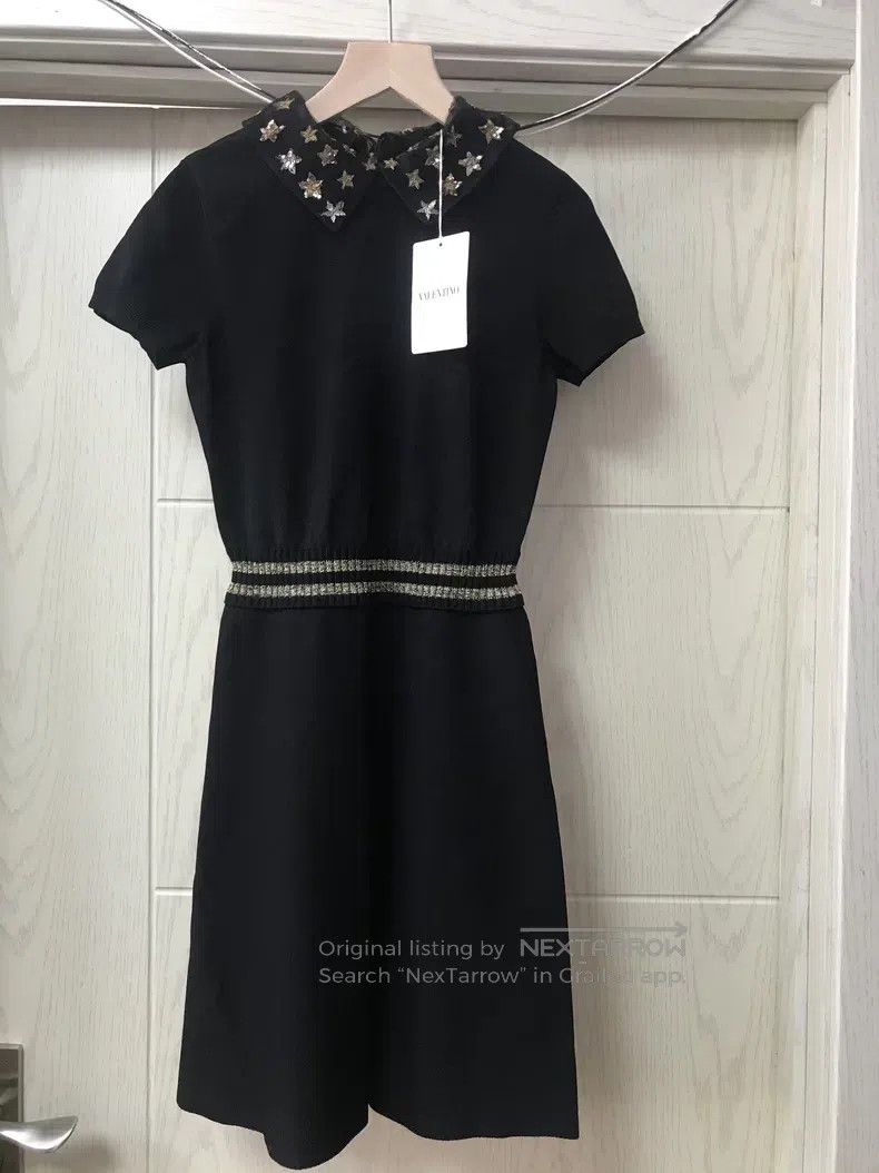 Other Valentino Black star neck dress Size S / US 4 / IT 40 - 1 Thumbnail