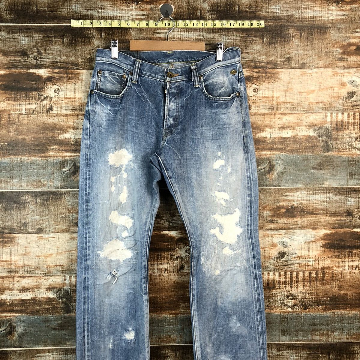 The Superior Labor DL The Superior Labor selvedge Distressed Denim Pants #A2445 Size US 32 / EU 48 - 2 Thumbnail