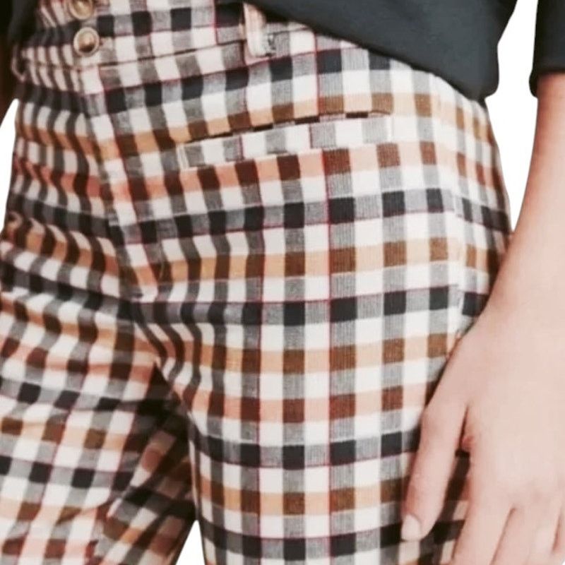 Anthropologie Anthropologie Checkered Corduroy Pants | Size 4 Size 27" / US 4 / IT 40 - 8 Thumbnail