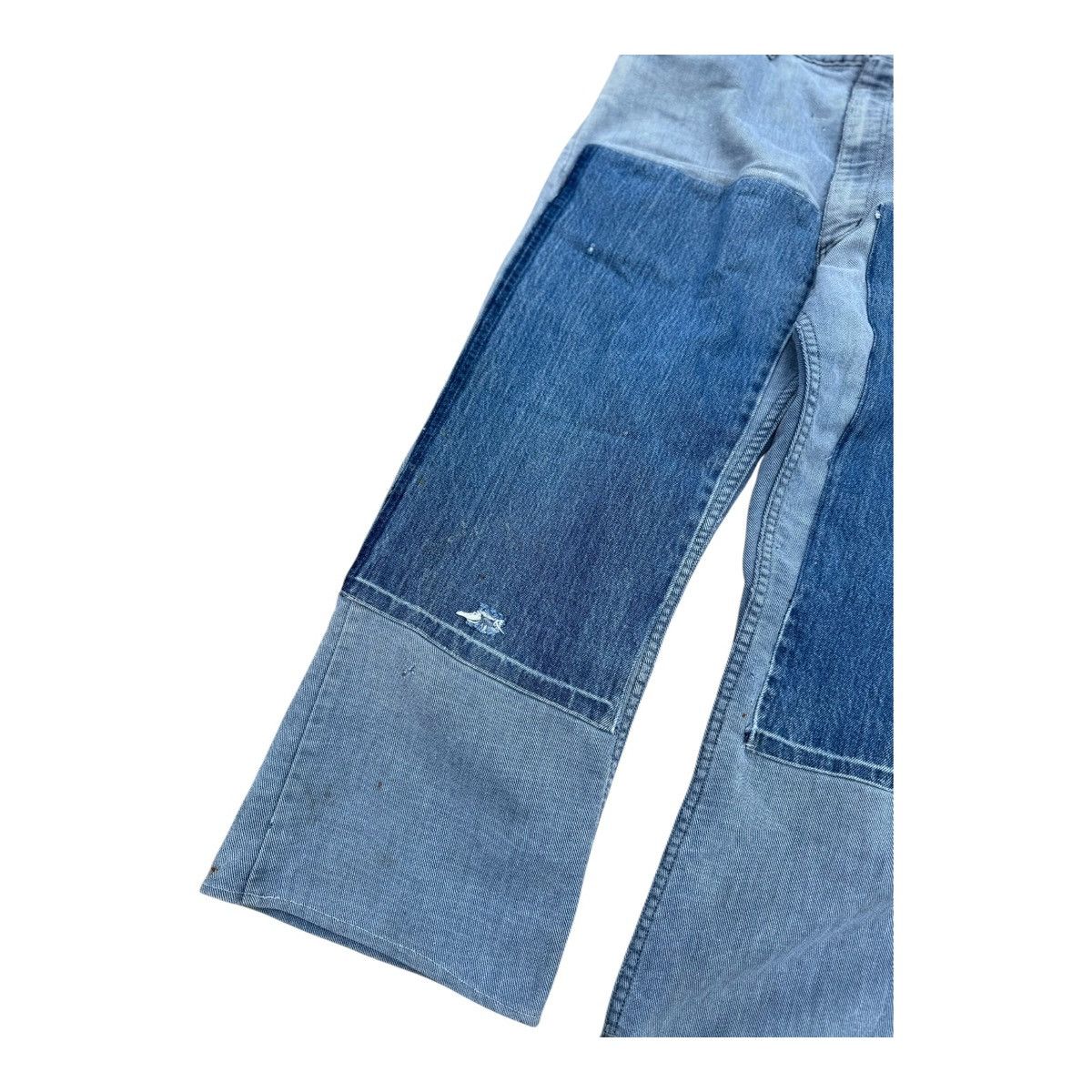 Vintage Tour de France Y2K Patchwork Wide Leg Denim Jeans Size 33 Size US 33 - 2 Thumbnail
