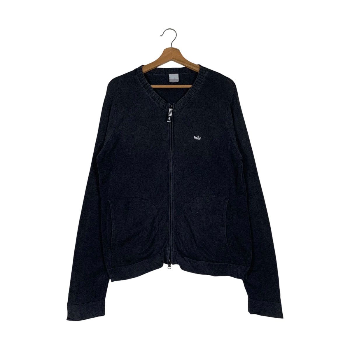 Nike NIKE Embroidery Small Logo Zipper Sweater #1204-C55 Size L / US 10 / IT 46 - 1 Thumbnail