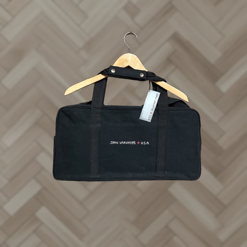 John Varvatos VINTAGE John Varvatos Duffle Bag Promo Item Carryon Vinyl Weekender Black NWT Size ONE SIZE - 1 Thumbnail