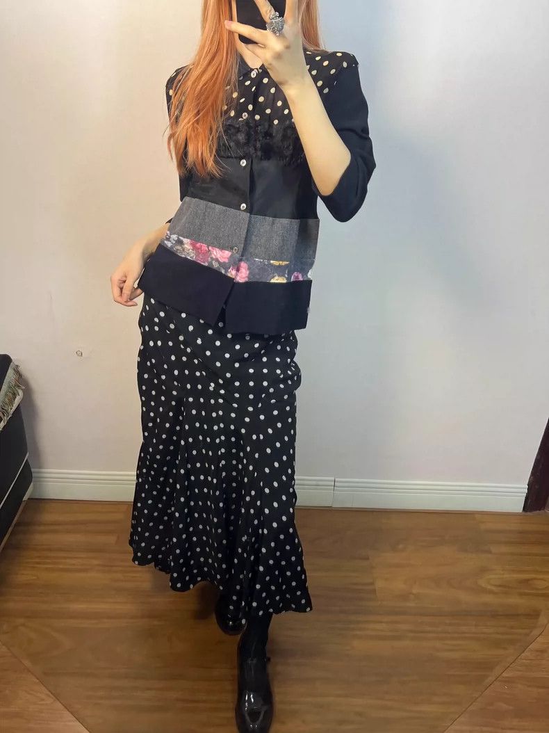 Comme des Garcons Comme Des Garcons size S Polka-dot fishtail skirt Size 24" / US 00 / IT 34 - 7 Thumbnail