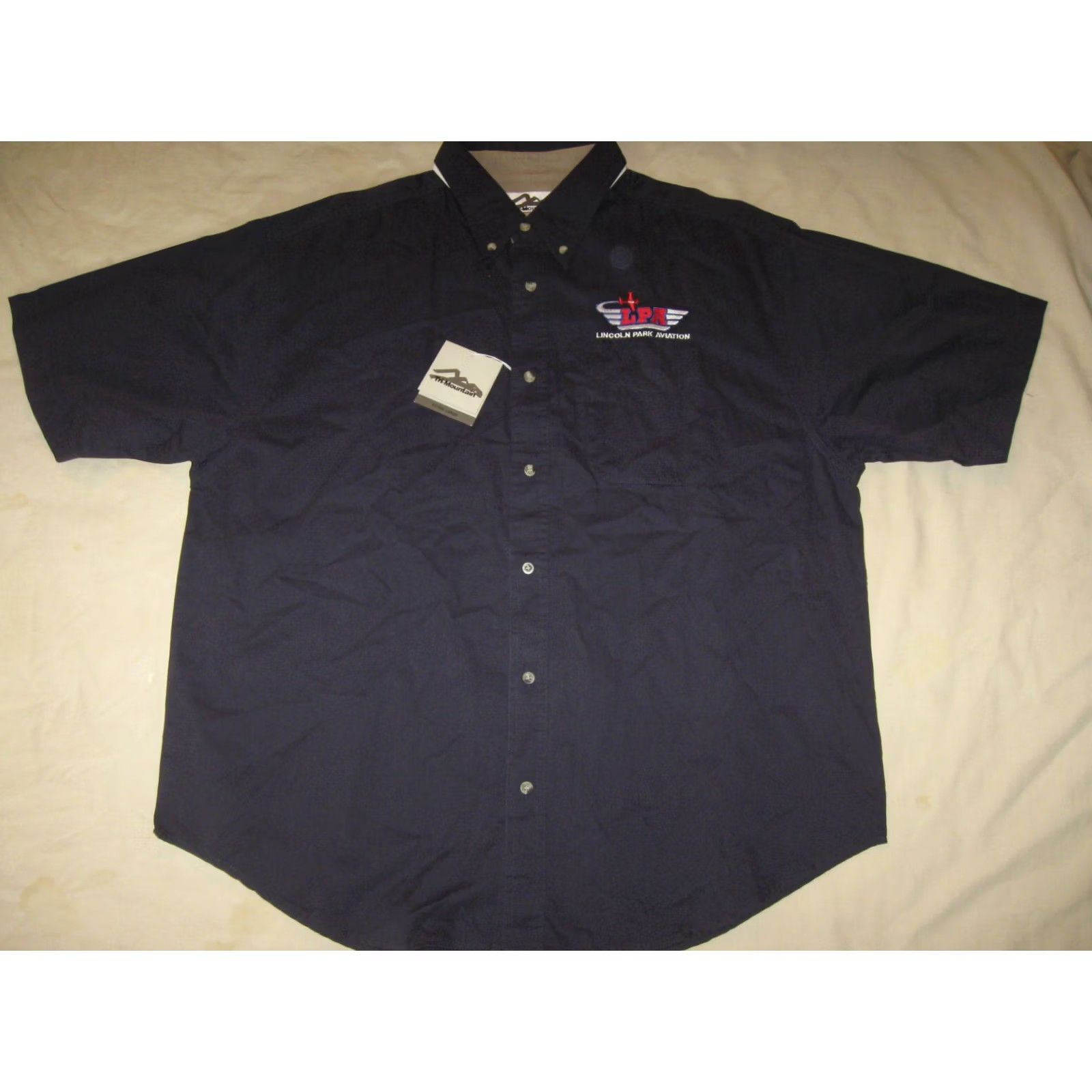 Vintage VINTAGE Lincoln Park Aviation Button-Down Shirt Men XL Blue Embroidered Pockets TriMountain Button-Up Aviation 90s Size US XL / EU 56 / 4 - 2 Thumbnail
