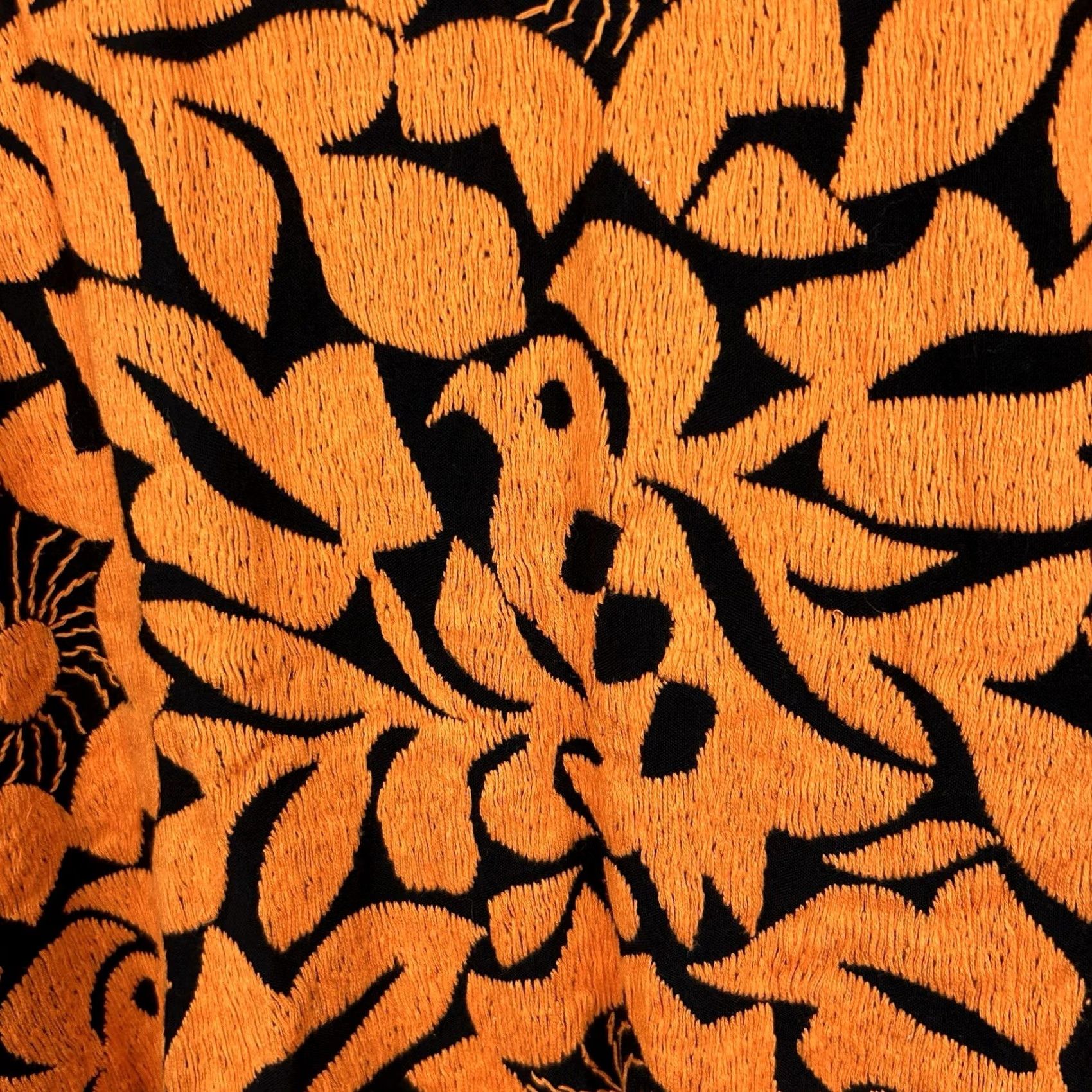 Vintage VINTAGE Mexican Embroidered Top Woman M Blouse Orange Floral Bird Read Size M / US 6-8 / IT 42-44 - 3 Thumbnail