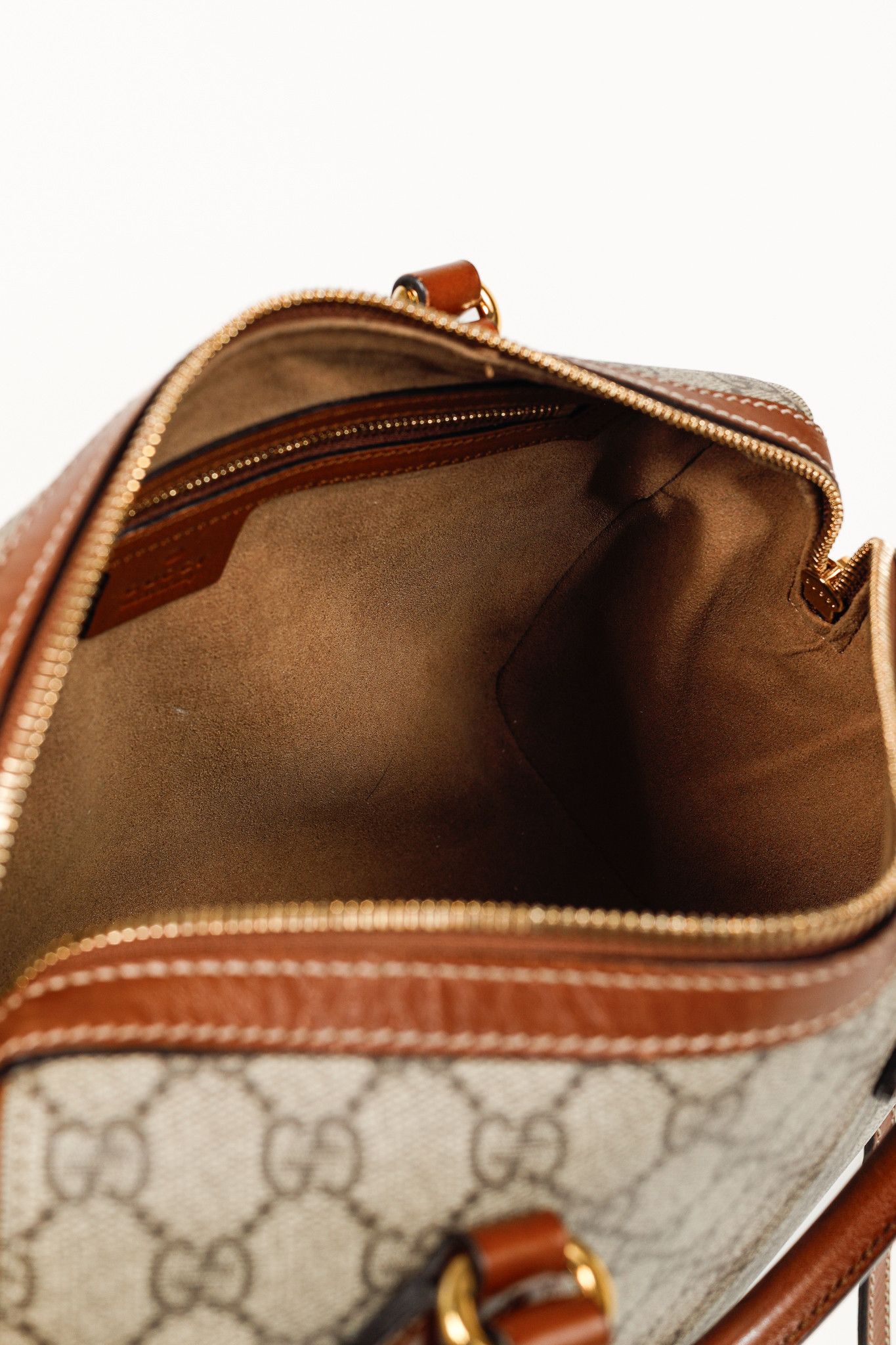 Gucci Gucci Beige & Ebony GG Supreme Canvas Top Handle Bag Size ONE SIZE - 13 Thumbnail