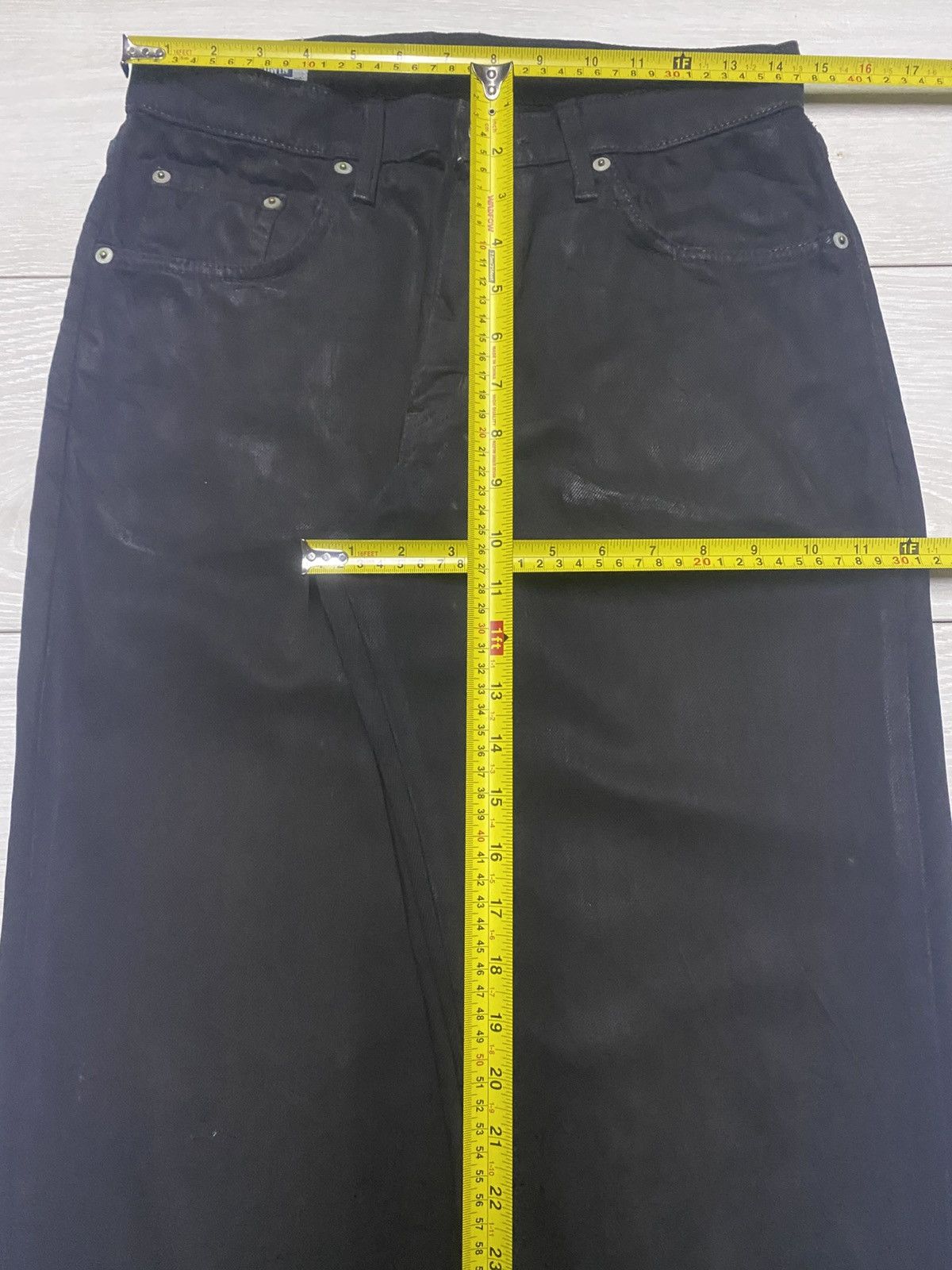 Edwin Vintage Japanese Edwin Black Denim Distressed Loose Jeans Size US 29 - 13 Thumbnail