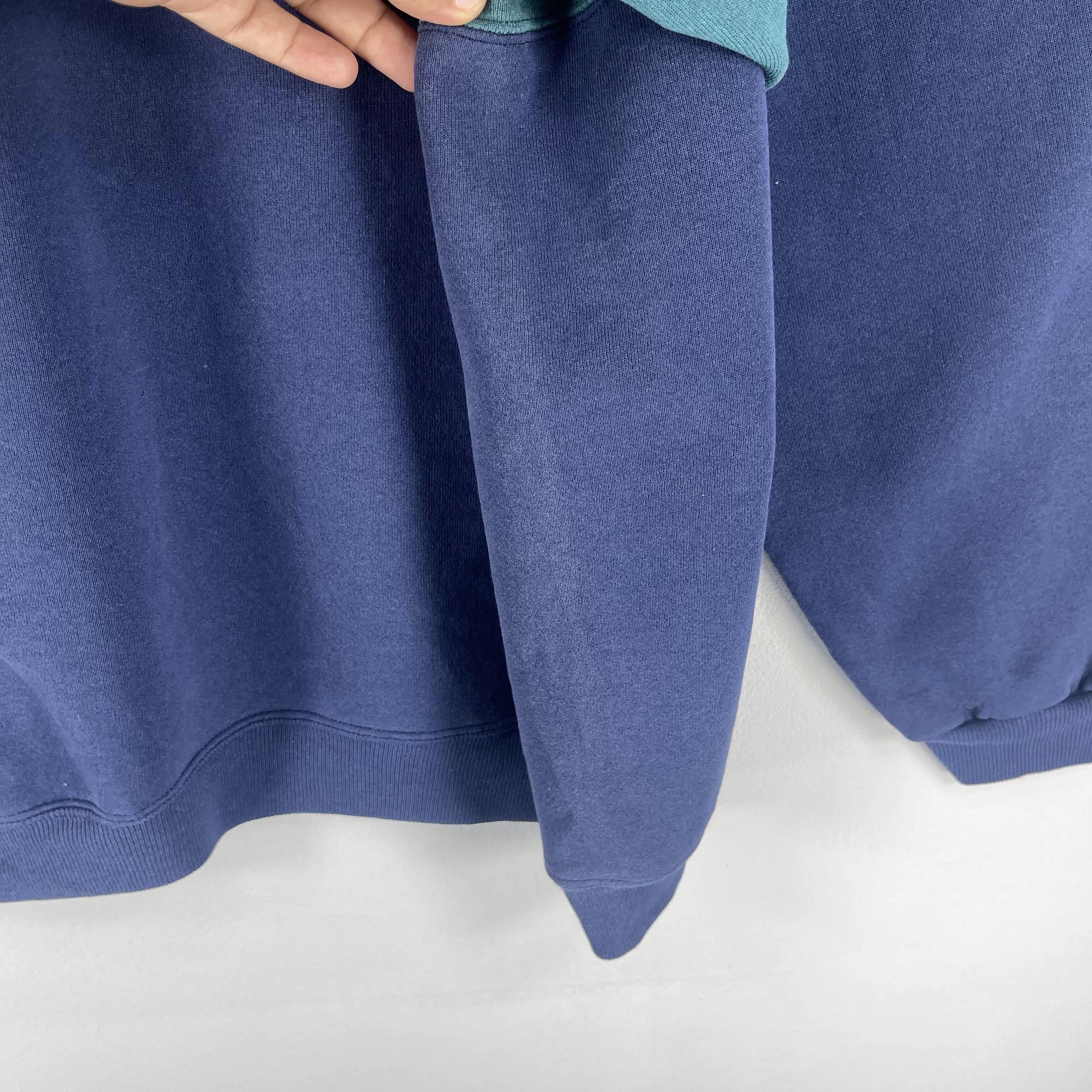 Vintage Vintage Plain Green/Blue Sun Faded Sweatshirt Size US XL / EU 56 / 4 - 7 Thumbnail