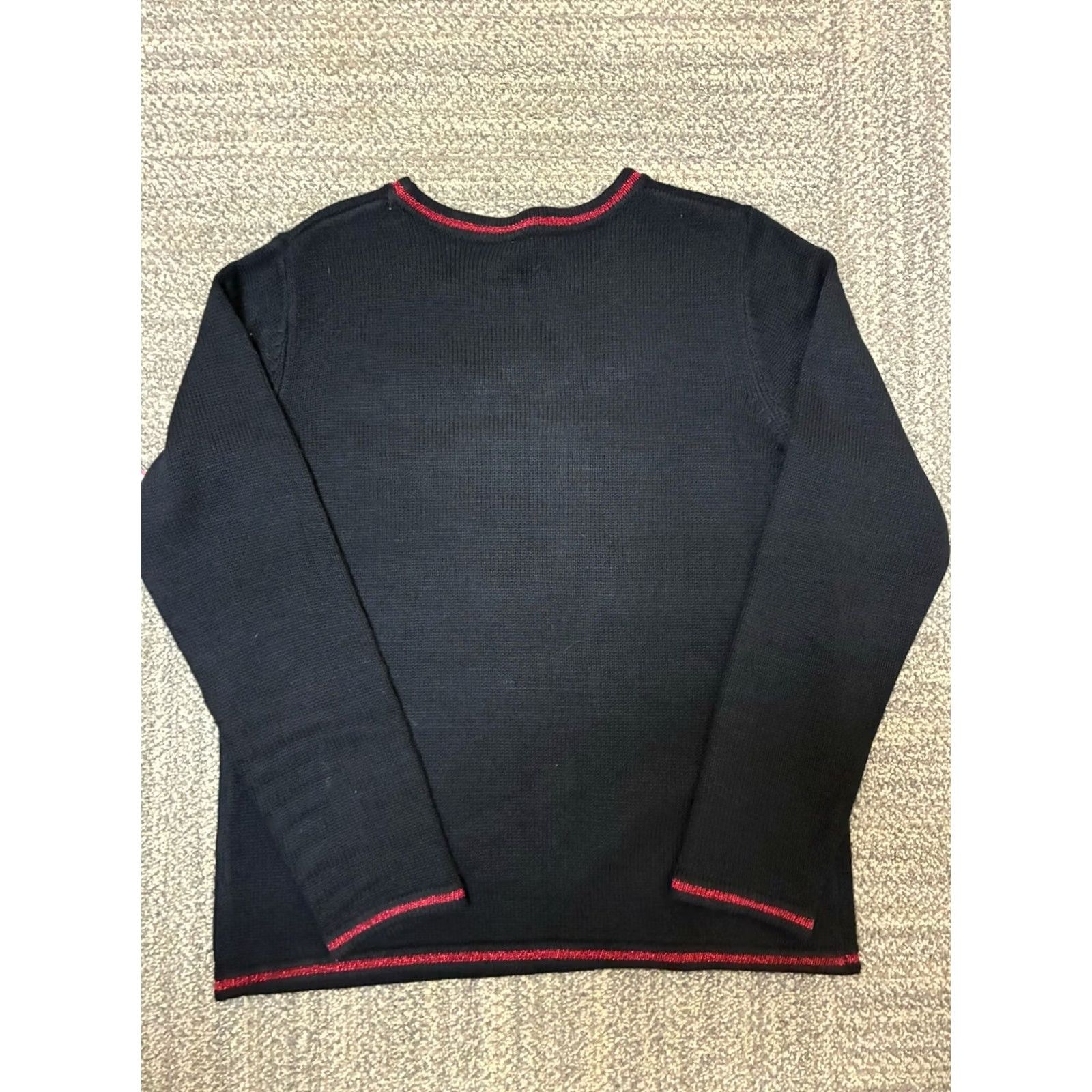 Vintage Holiday Time M Womens Sweater Embroidered Beaded Christmas Size M / US 6-8 / IT 42-44 - 7 Thumbnail