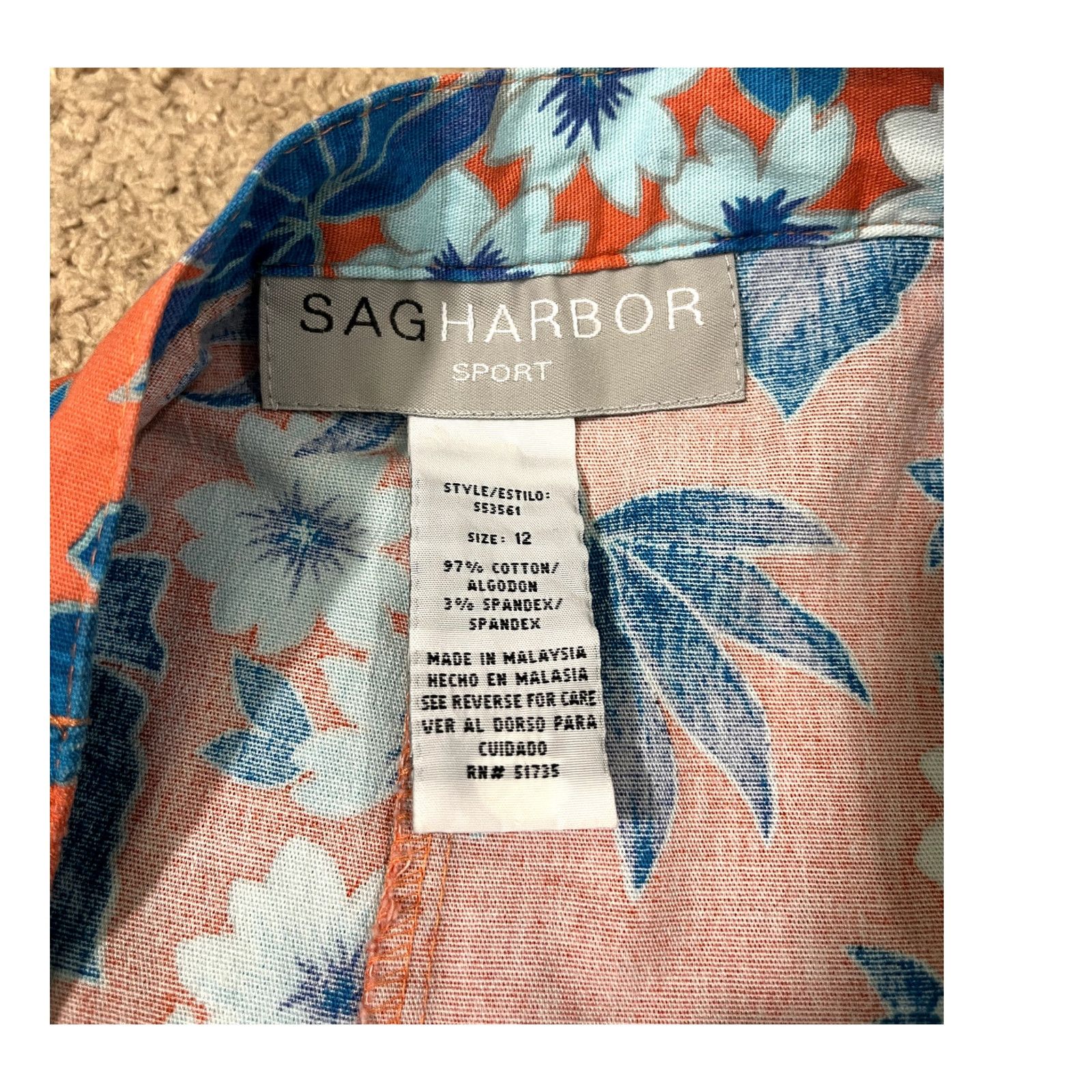 Vintage Vintage Women's Floral Sag Harbor Orange Skort 12 Size 34" / US 12 / IT 48 - 7 Thumbnail