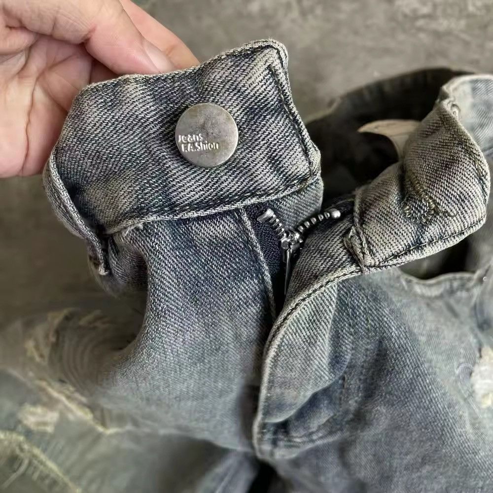 Jean Vintage Mopping Camouflage Patchwork Denim Jean Size US 28 / EU 44 - 12 Thumbnail