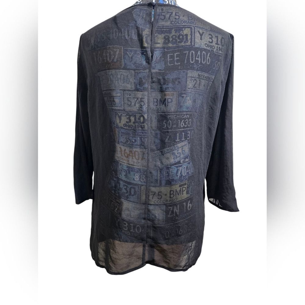 Armani Exchange Armani Exchange 7/8 Sleeve See Thru Back V Neck Blouse Larg Size L / US 10 / IT 46 - 3 Thumbnail
