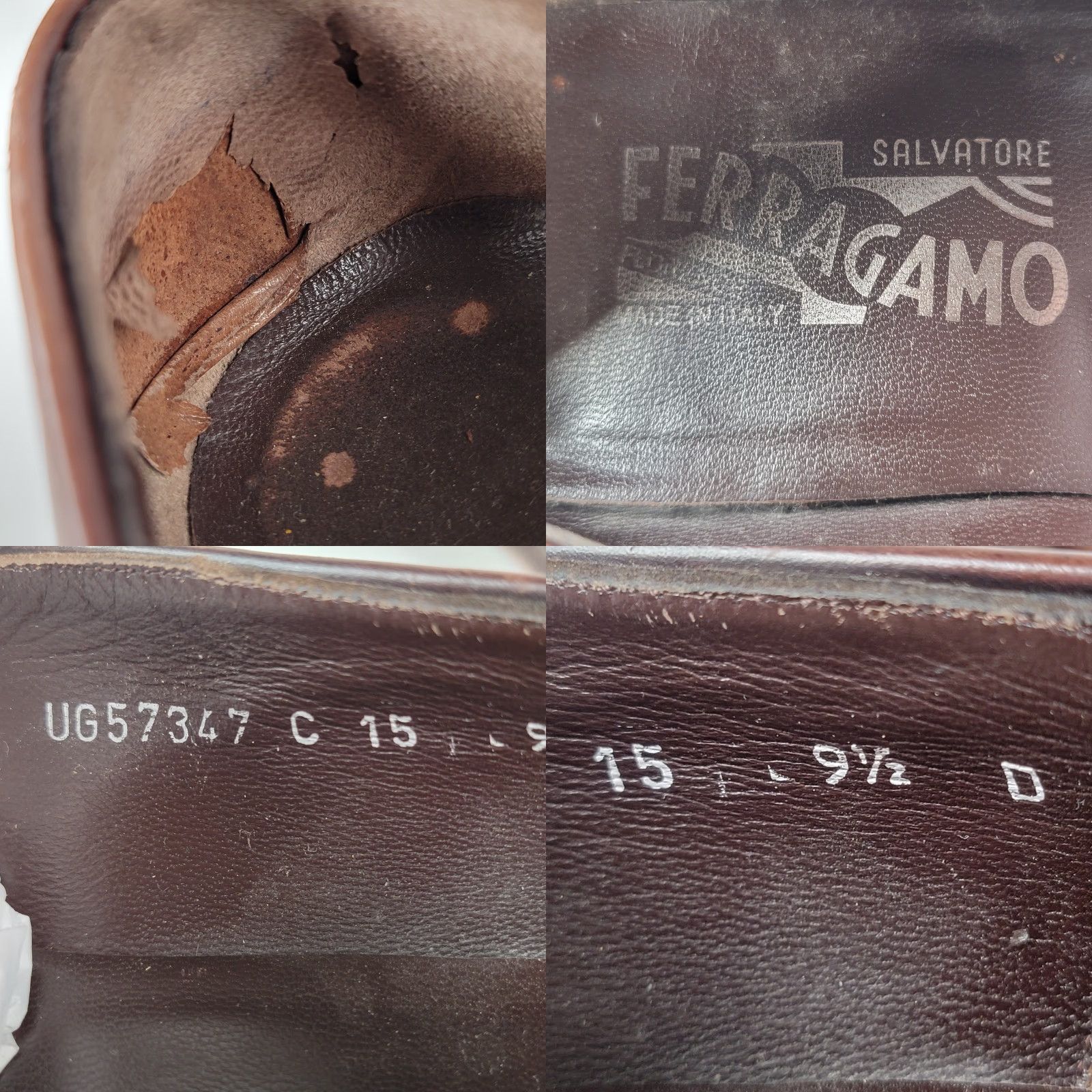 Salvatore Ferragamo Salvatore Ferragamo Dress Loafer Shoes Brown 9.5 D Men Split Square Toe Leather Slip On Made in Italy Mens Size US 10 / EU 43 - 9 Thumbnail