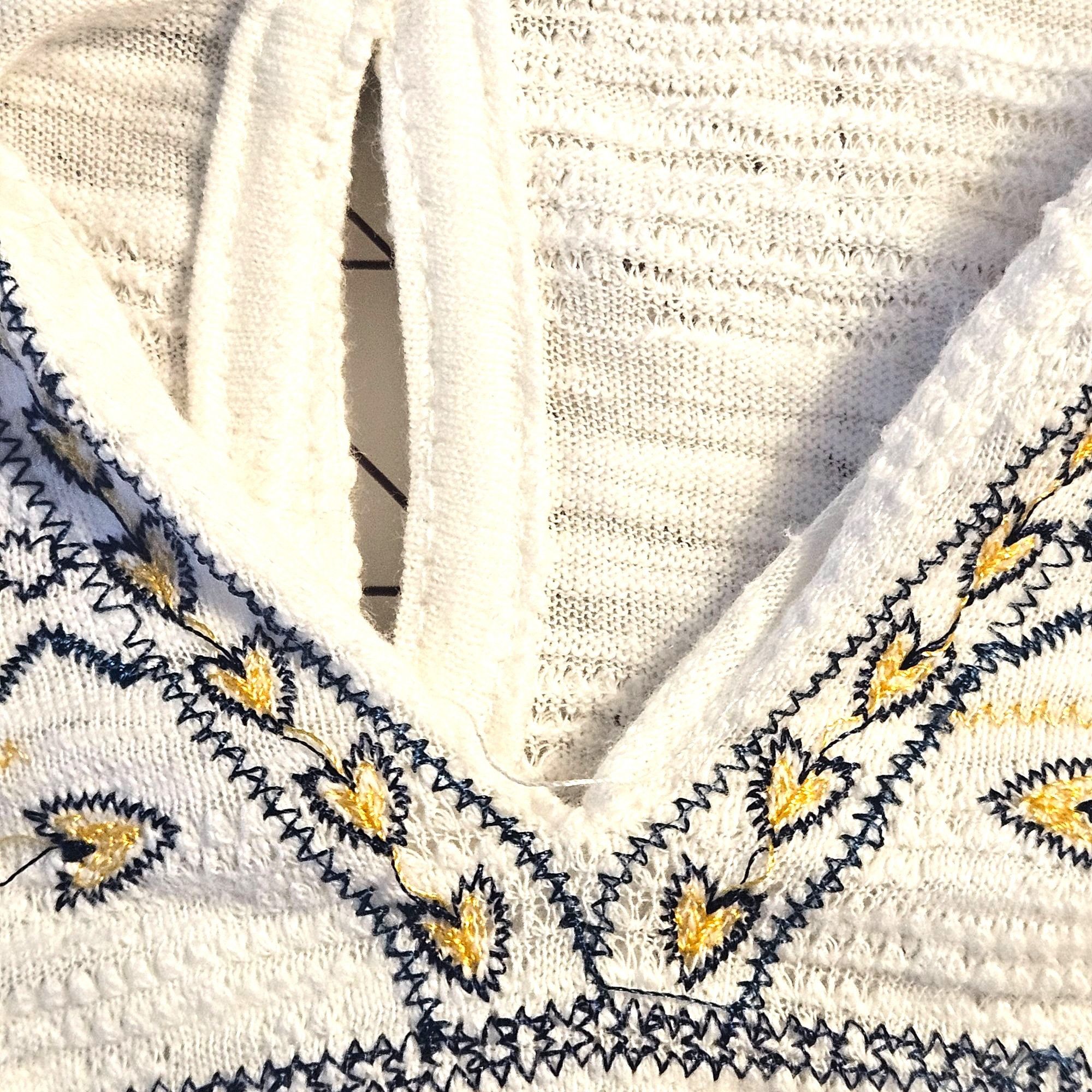 Other Pol White M Peasant Top Boho Embroidered Festival Cottagecor Size M / US 6-8 / IT 42-44 - 7 Thumbnail