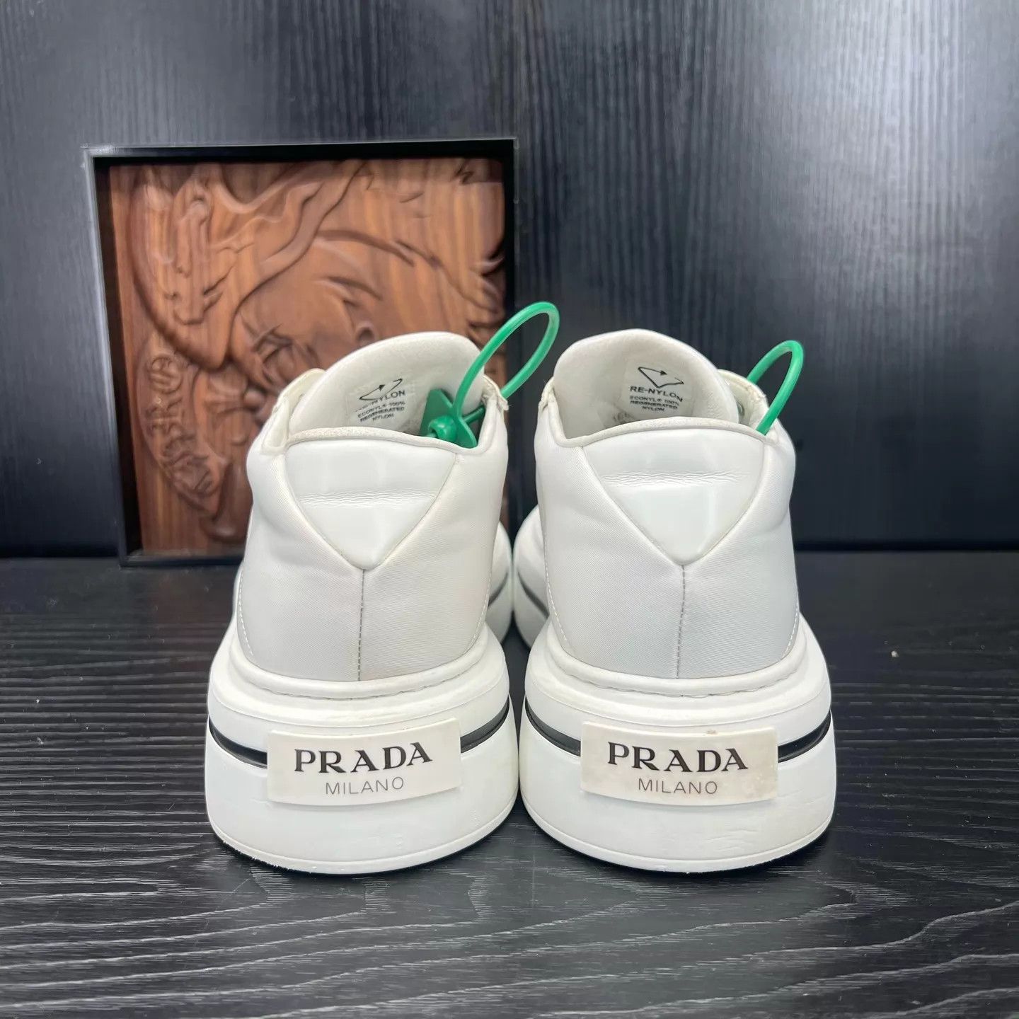 Prada Prada Macro White Sneakers 38.5 Like New With Box Size US 8 / IT 38 - 7 Thumbnail