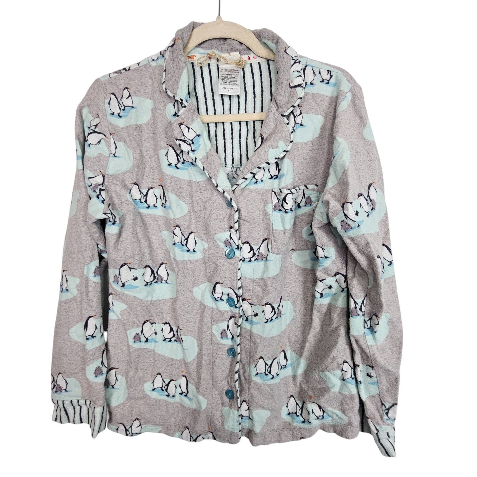 DrunknMunky Munki Munki Womens Flannel Pajama 2pc Set Penguins S Sleep Size ONE SIZE - 1 Thumbnail