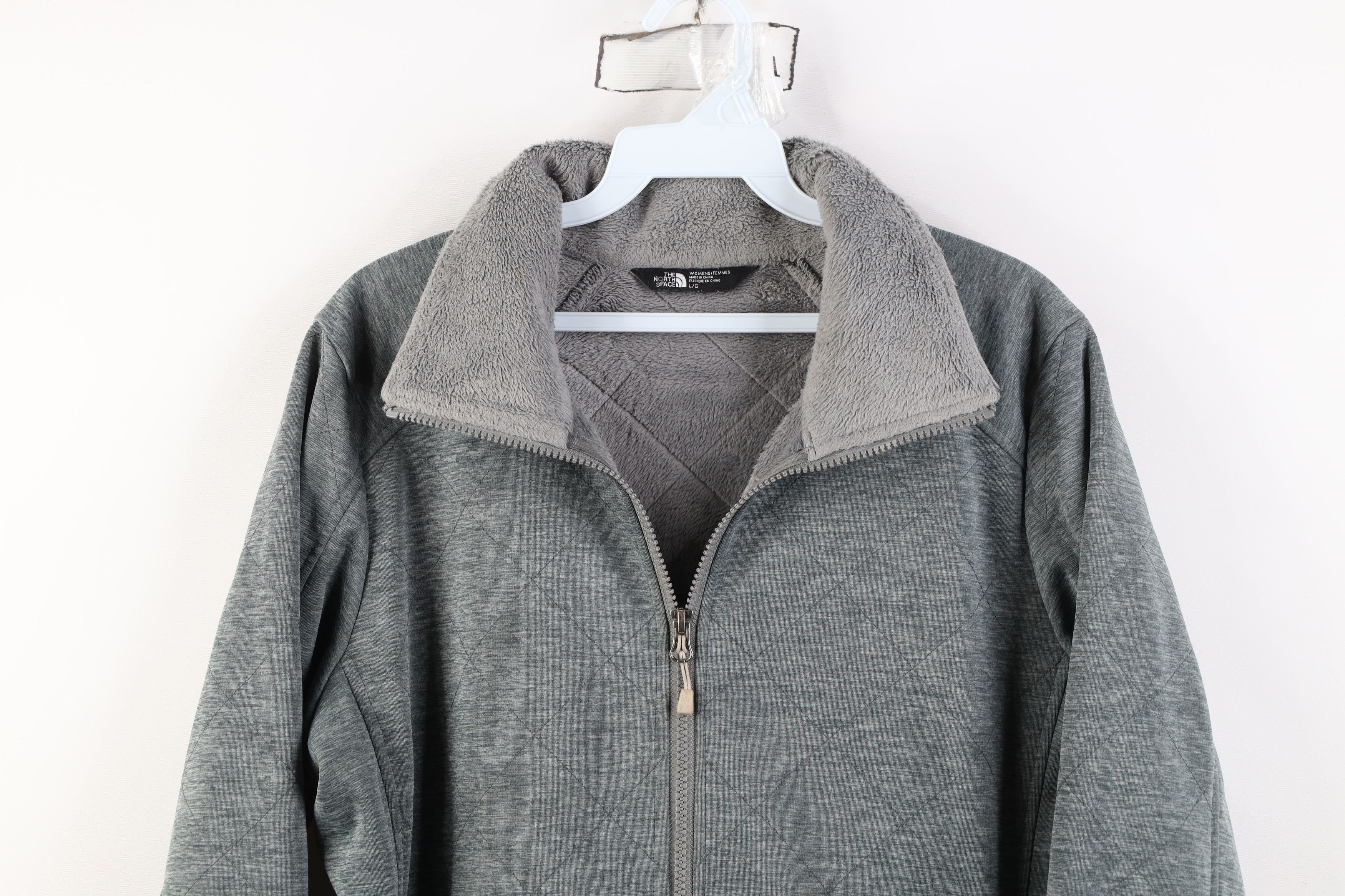 The North Face Vintage Y2K The North Face Quilted Fleece Lined Jacket Gray Size L / US 10 / IT 46 - 2 Thumbnail