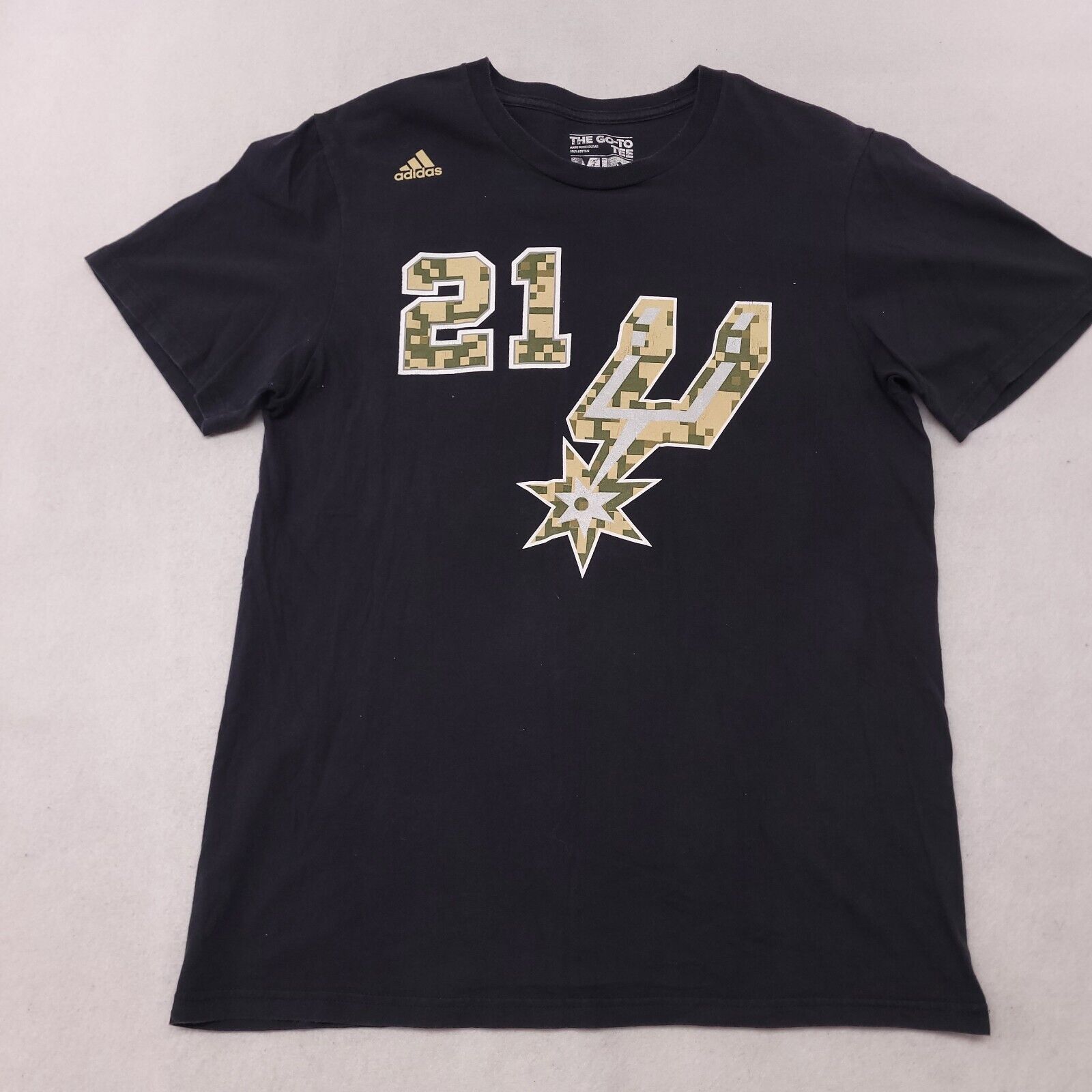 Adidas Adidas Antonio Spurts #21 Duncan T-Shirt Adult Mens Size M Size US M / EU 48-50 / 2 - 2 Thumbnail