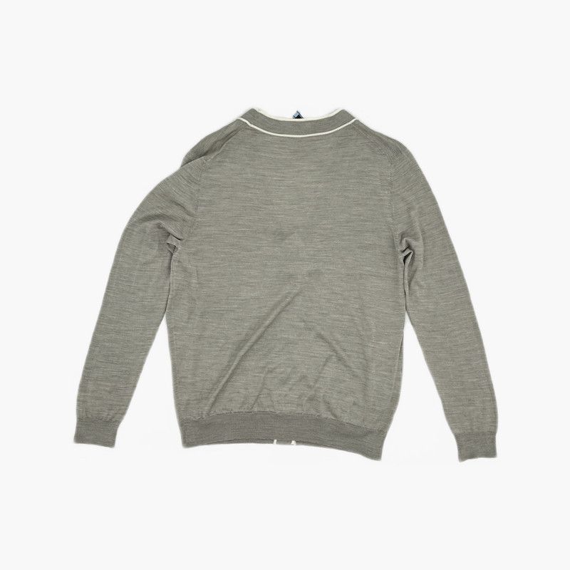 Prada Prada Gray V-Neck Knit Sweater for Women Size US S / EU 44-46 / 1 - 1 Thumbnail