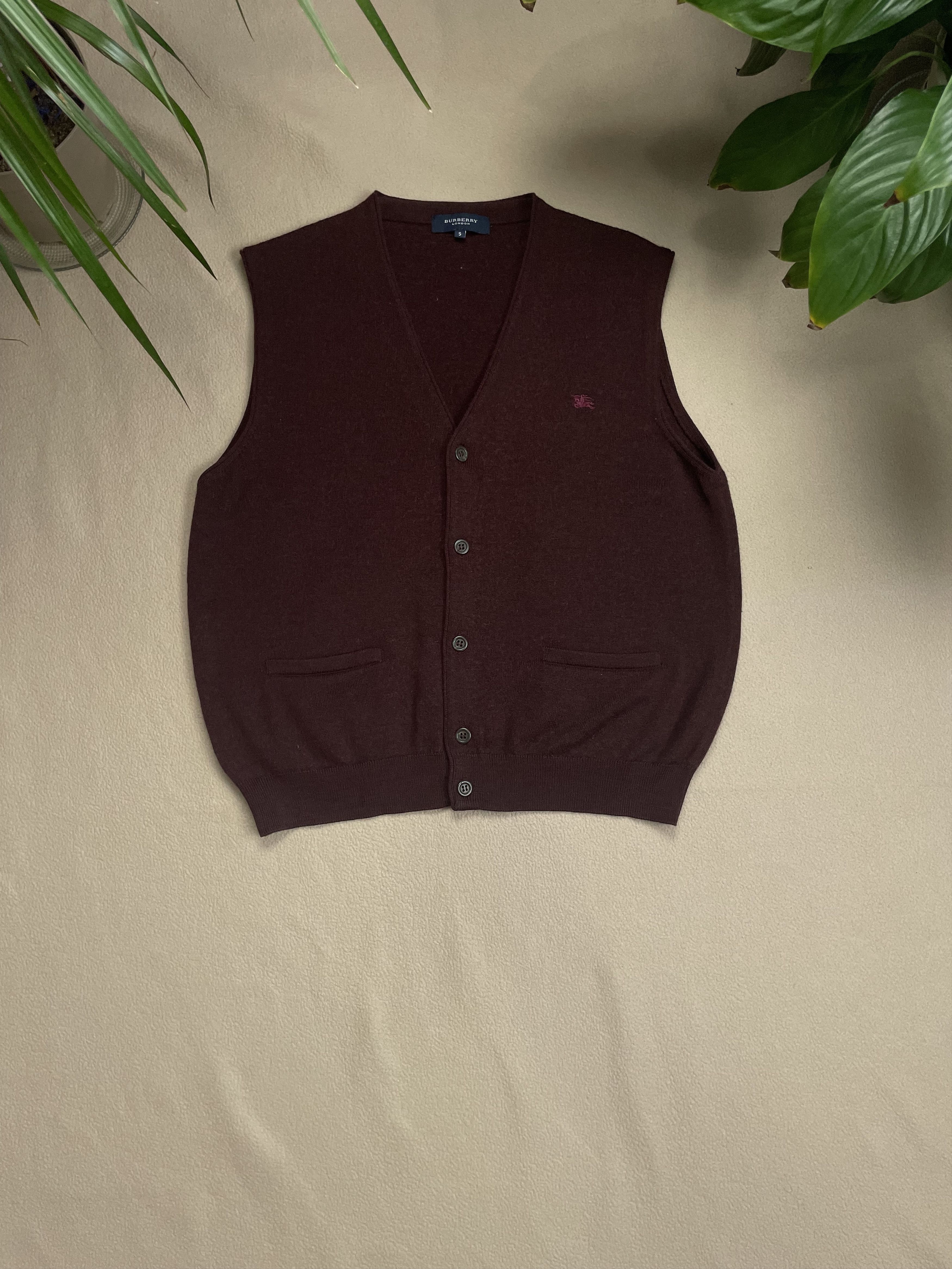 Burberry London Wool Quite Luxury Vest Tank Top Size Fit L