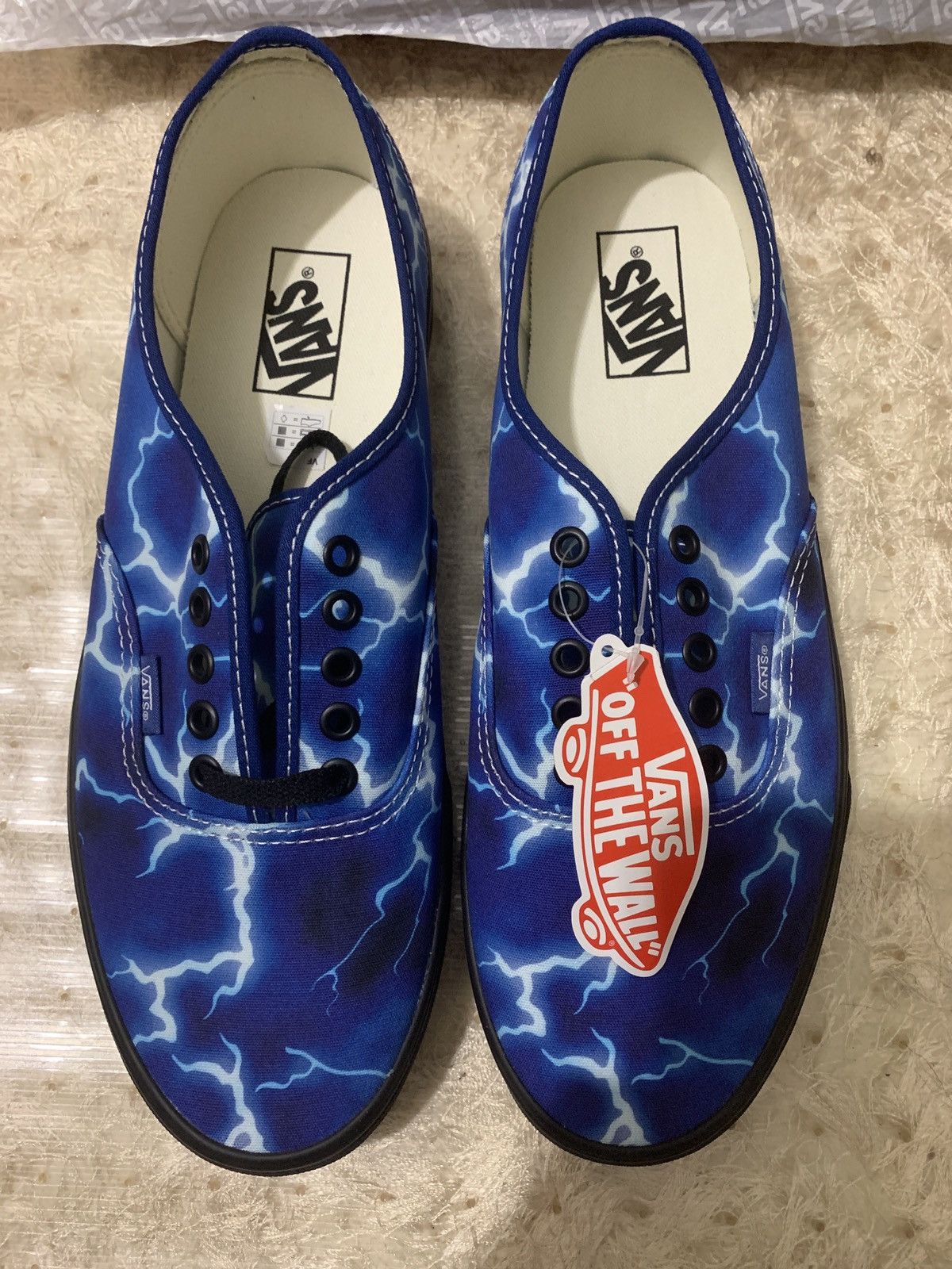 Vans Vans Authentic Lightning Blue Canvas Lase Up Low Sneakers Size US 11 / EU 44 - 3 Thumbnail