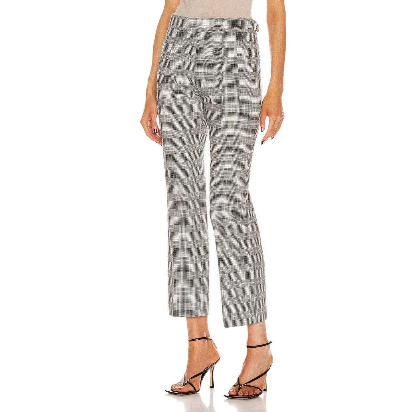 Max Mara Pleated Cropped Plaid Pants NWOT