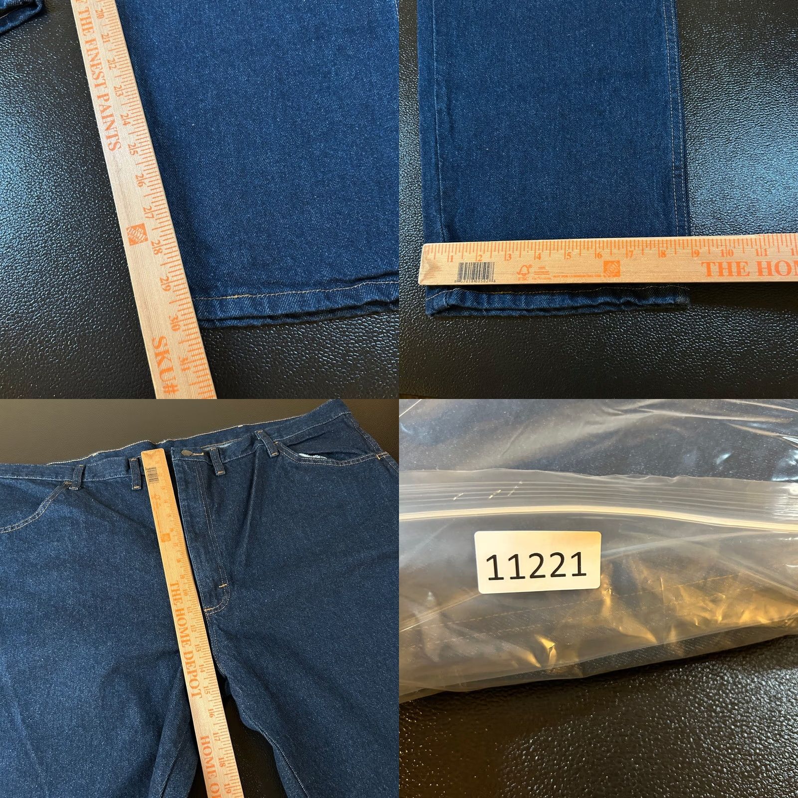 Denime Rustler Jeans Regular Straight Dark Wash Denim Pants Mens 46x30 Size US 30 / EU 46 - 8 Thumbnail