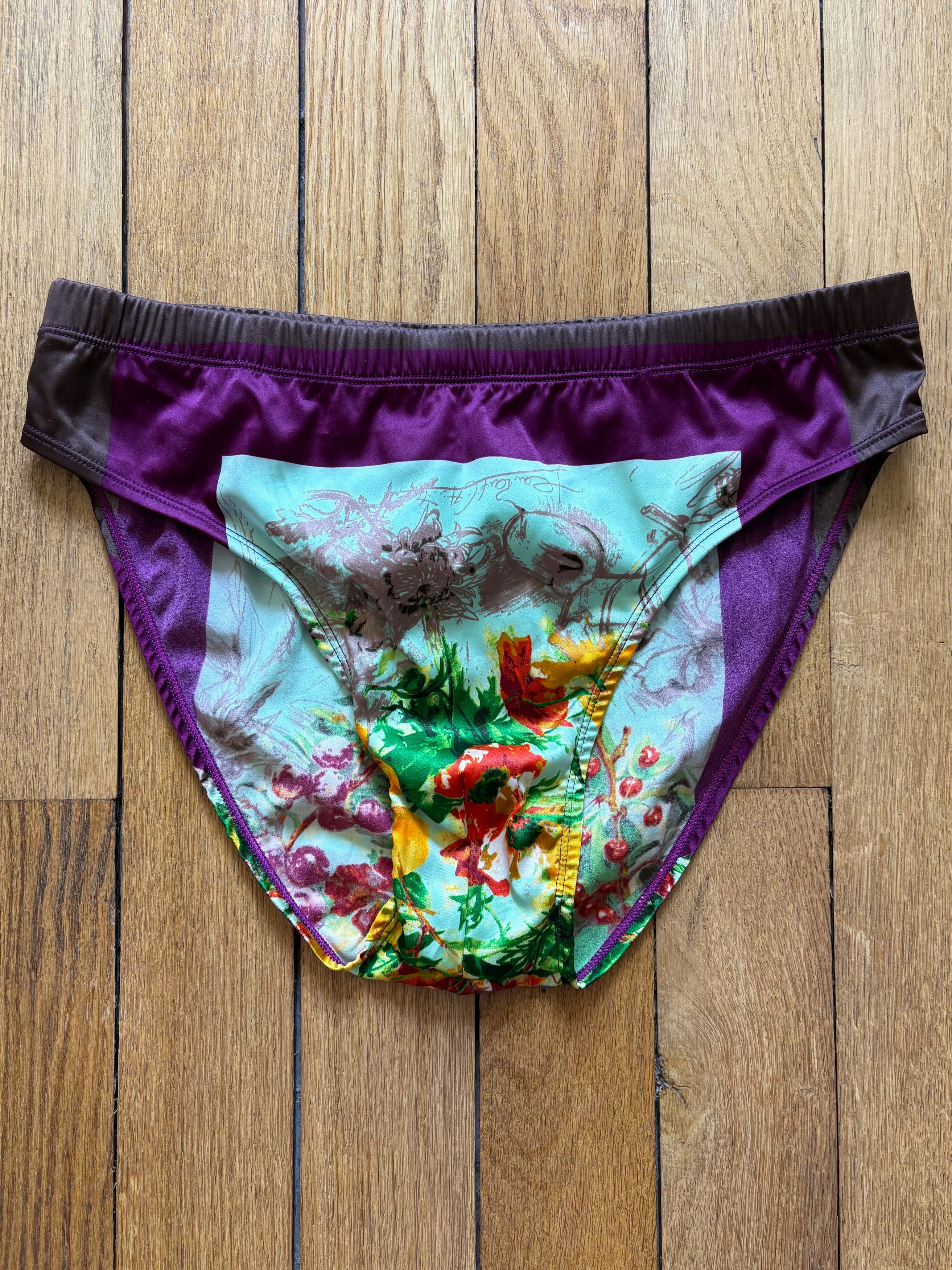 Jean Paul Gaultier Jean Paul Gaultier vintage mens satin floral speedos Size US 34 / EU 50 - 1 Thumbnail