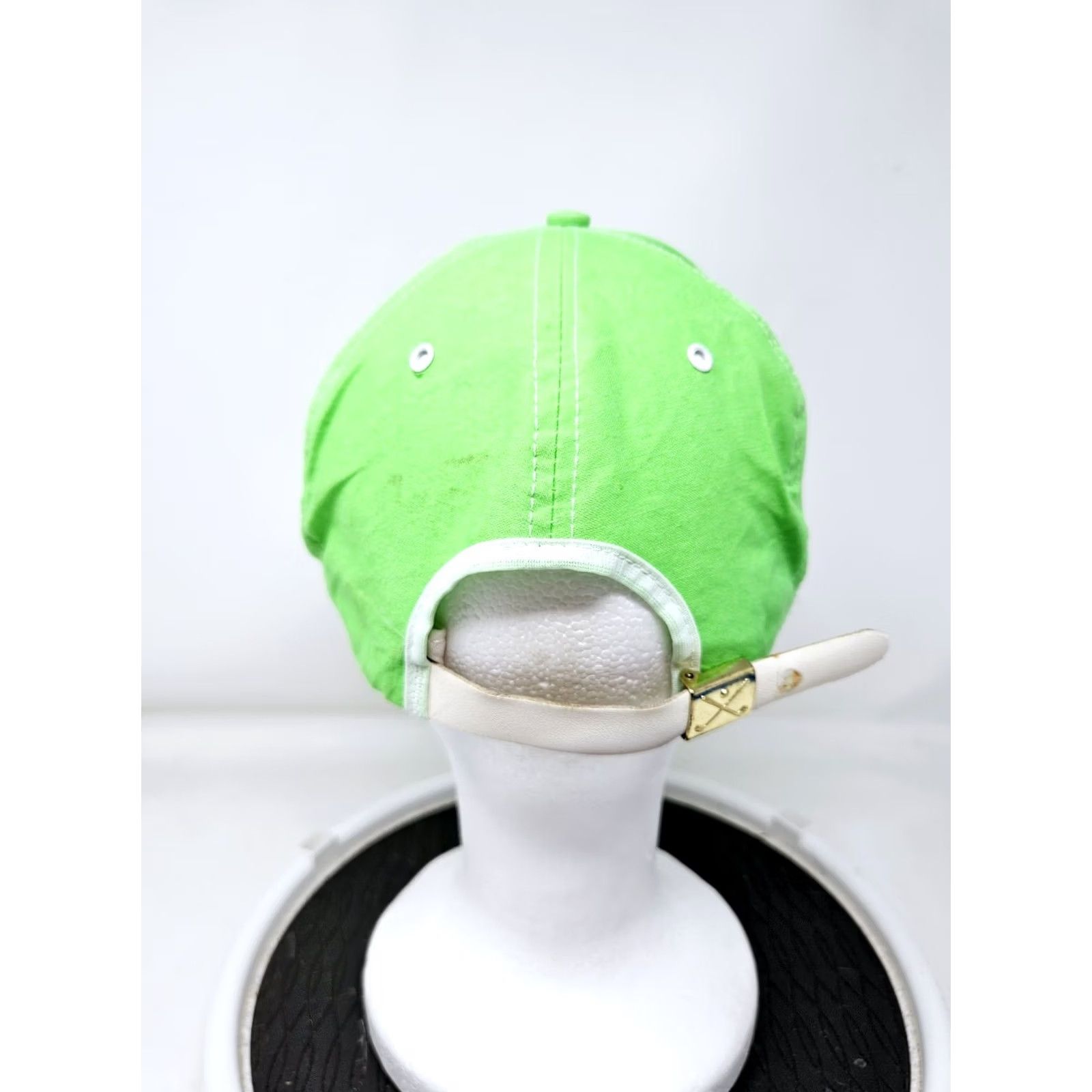 Vintage VINTAGE Miller Genuine Draft Neon Green Adjustable Hat 80s Baseball Cap Men One Size Green 80s 90s Beer Adjustable Mens Size ONE SIZE - 4 Thumbnail