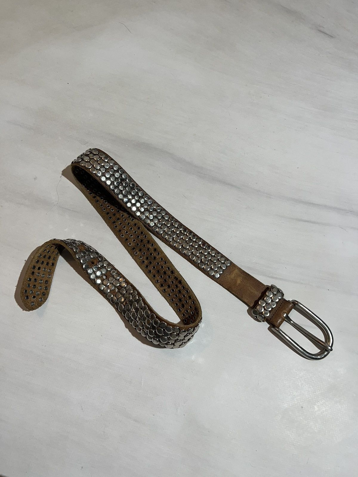 Vintage Y2K Vintage Leather Belt BB Simon Style Size ONE SIZE - 2 Thumbnail
