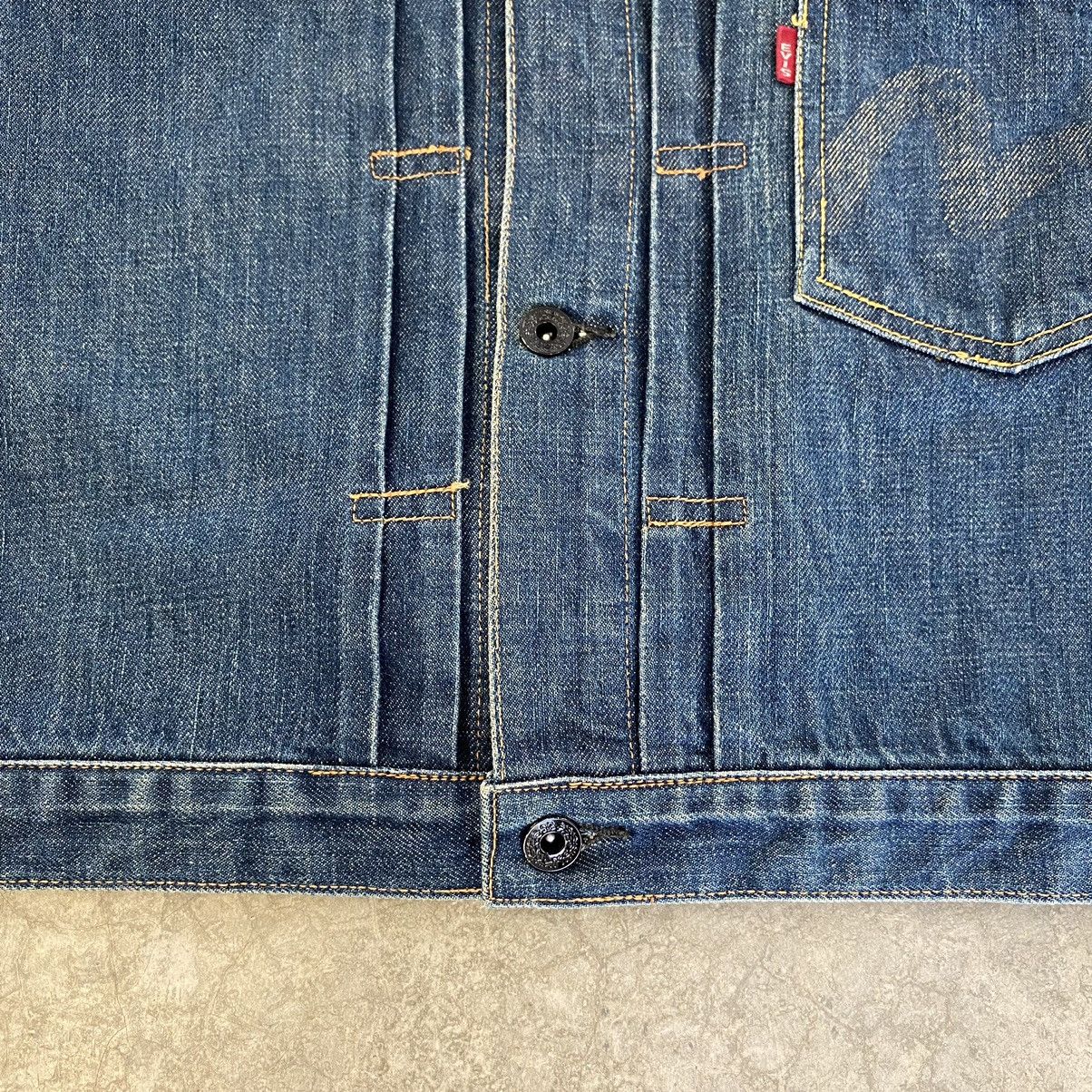 Evisu VTG 90’s Evis Type 1 Cinch Back Pleated Denim Jacket Size US S / EU 44-46 / 1 - 7 Thumbnail