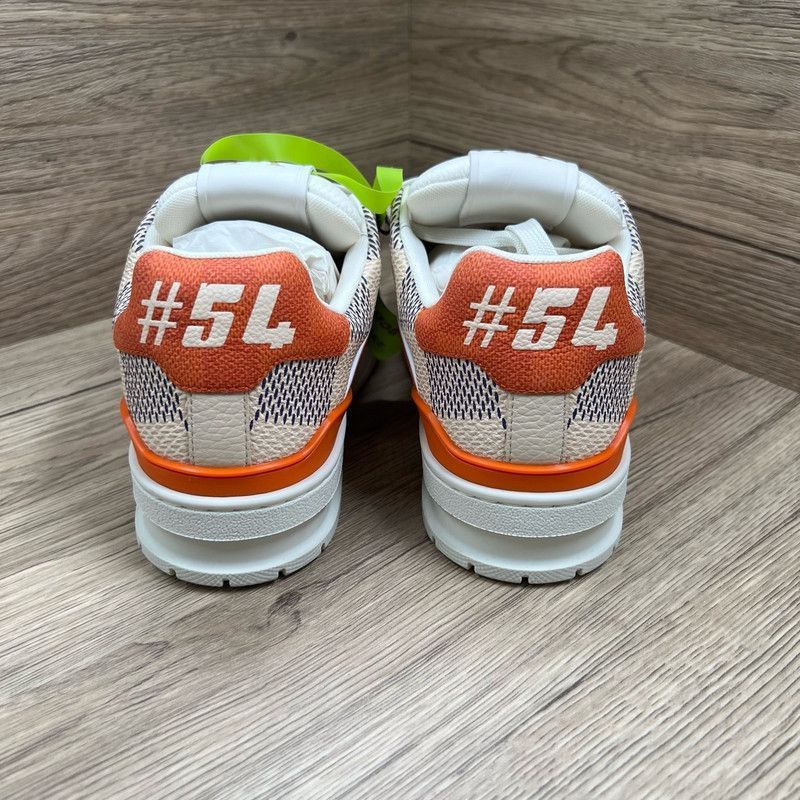 Louis Vuitton Louis Vuitton Orange Low-Top Trainer Sneakers -2508 Size US 7.5 / EU 40-41 - 5 Thumbnail