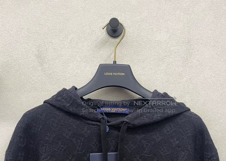 Louis Vuitton Louis Vuitton SS23 Black Full Logo Embossed Wool Sweatshir Size US M / EU 48-50 / 2 - 5 Thumbnail