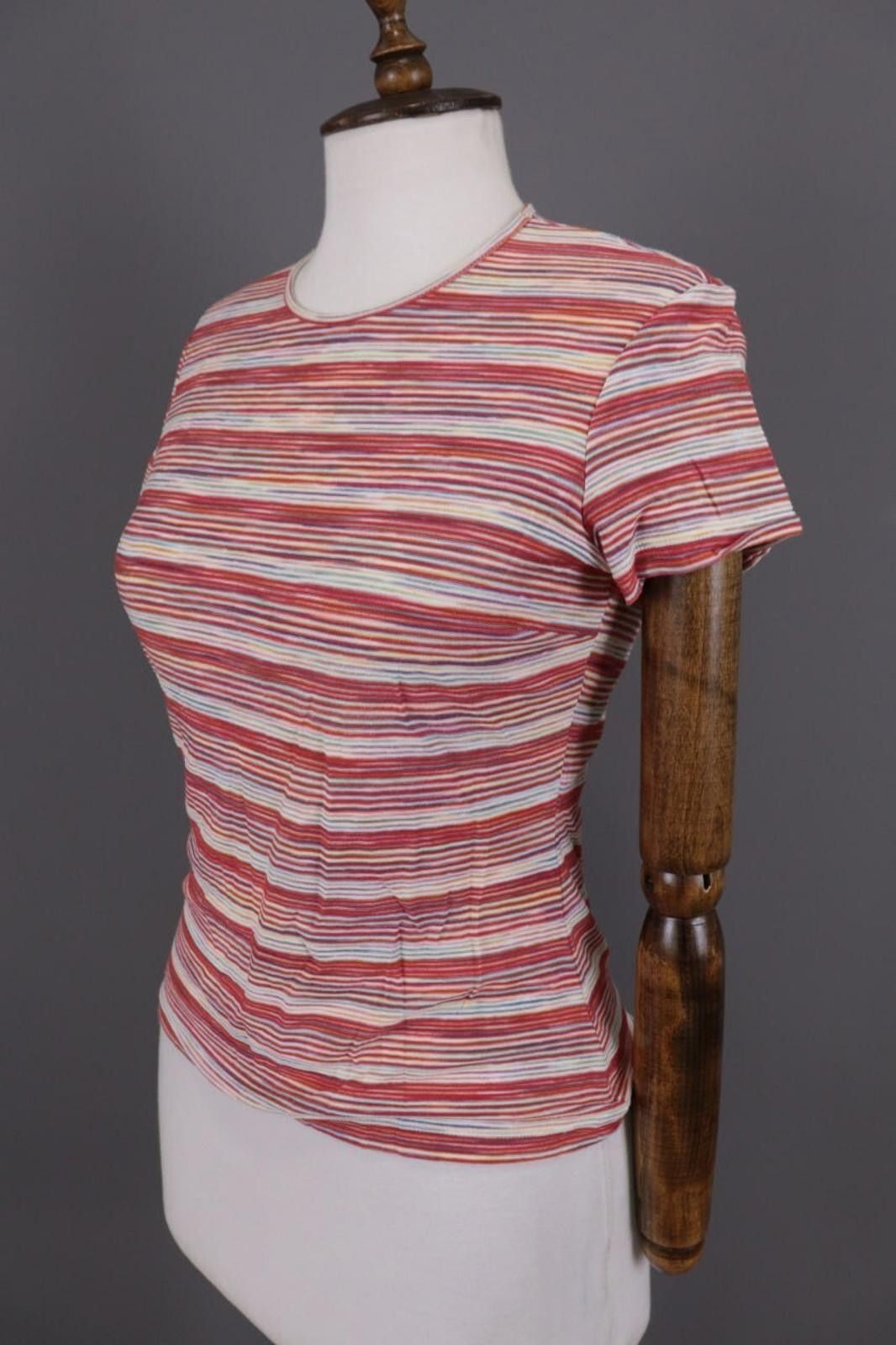 Missoni Missoni Multicolor Striped Short Sleeve Sumeer Top T-Shirt Size M / US 6-8 / IT 42-44 - 7 Thumbnail