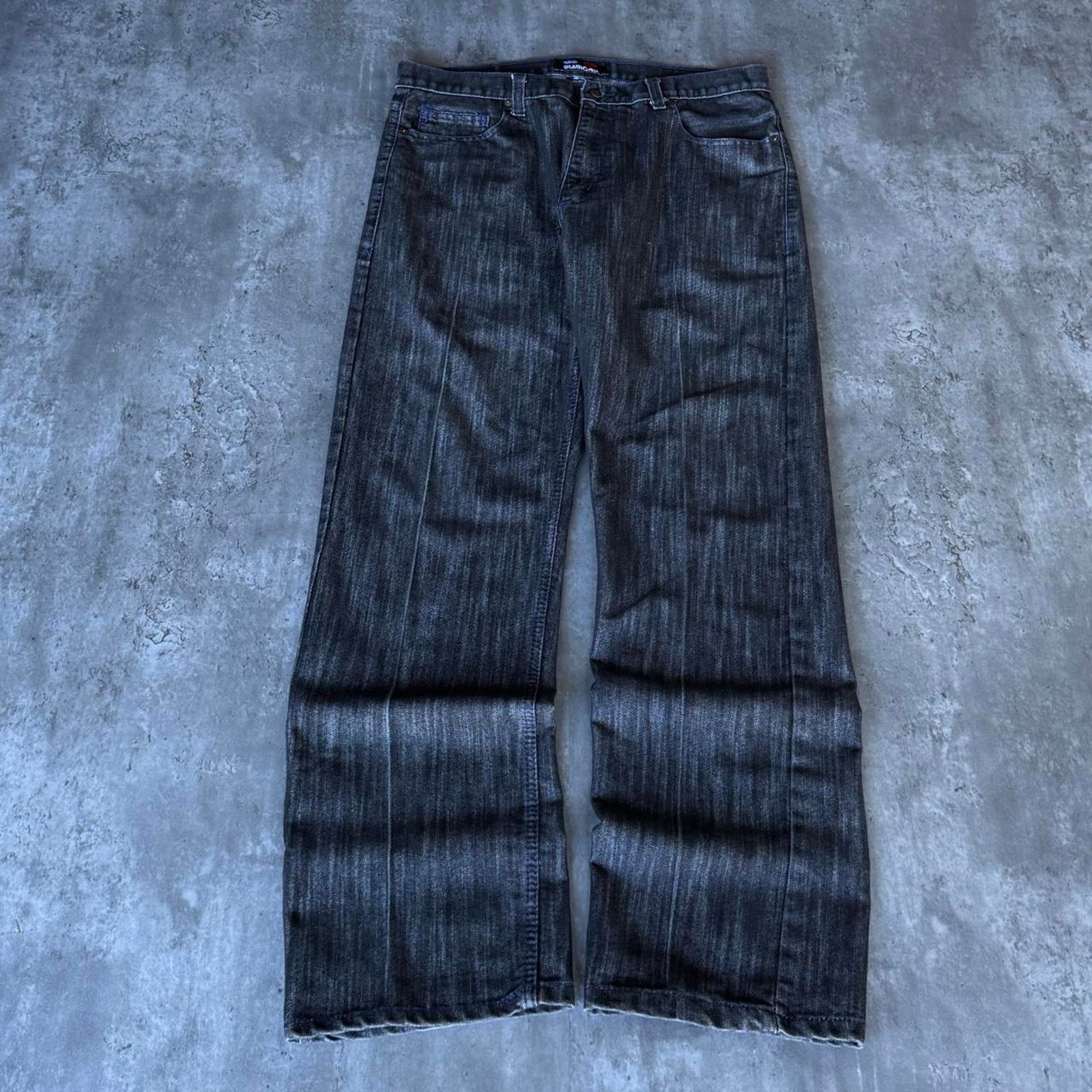 Japanese Brand × Southpole × Vintage Vintage Y2K Red Diamond Embroidered Baggy Opium Denim Jeans Size US 37 - 2 Thumbnail