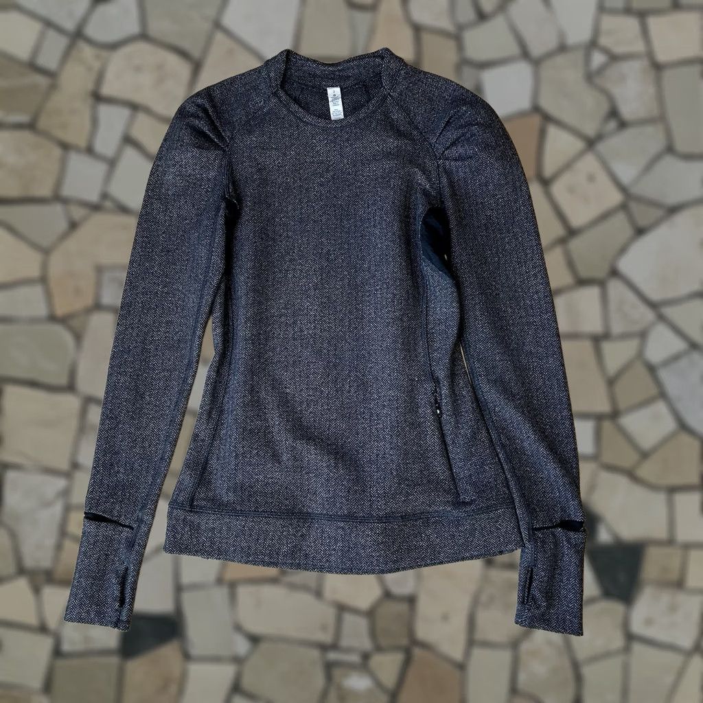 Lululemon Lululemon Think Fast Heathered Herringbone Gray Pullover Sweatshirt Women’s 2 Size XS / US 0-2 / IT 36-38 - 1 Thumbnail