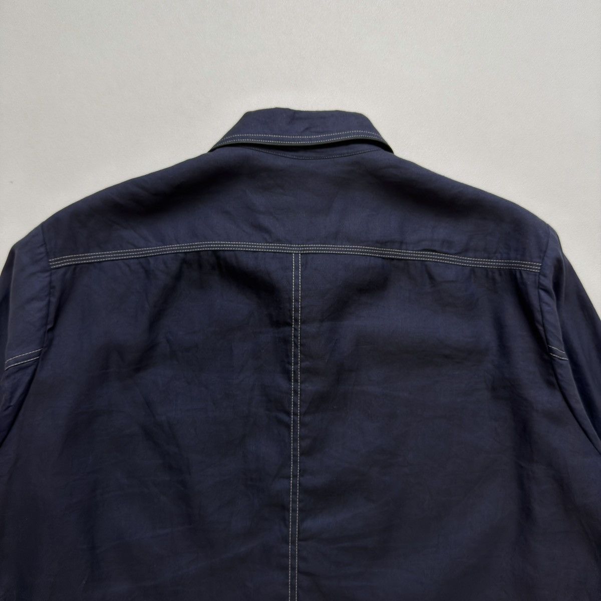 Dries Van Noten Dark Blue Contrast Stitch Utility Jacket Size US L / EU 52-54 / 3 - 12 Thumbnail