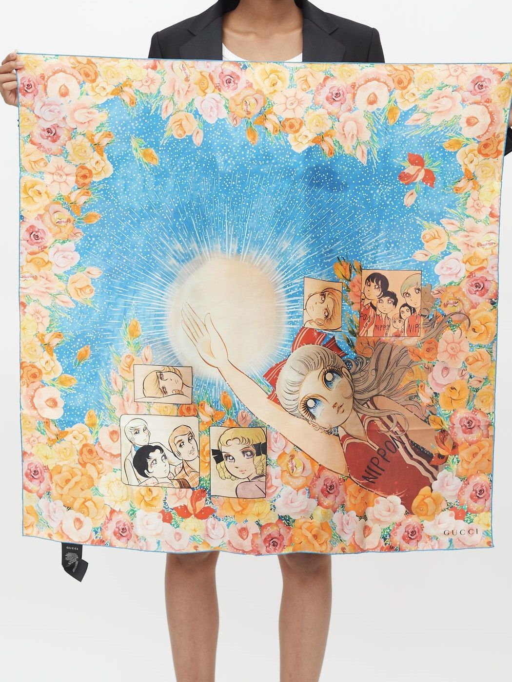 Gucci Rare Gucci x Chikae Ide Manga Soul Silk Scarf Size ONE SIZE - 10 Thumbnail